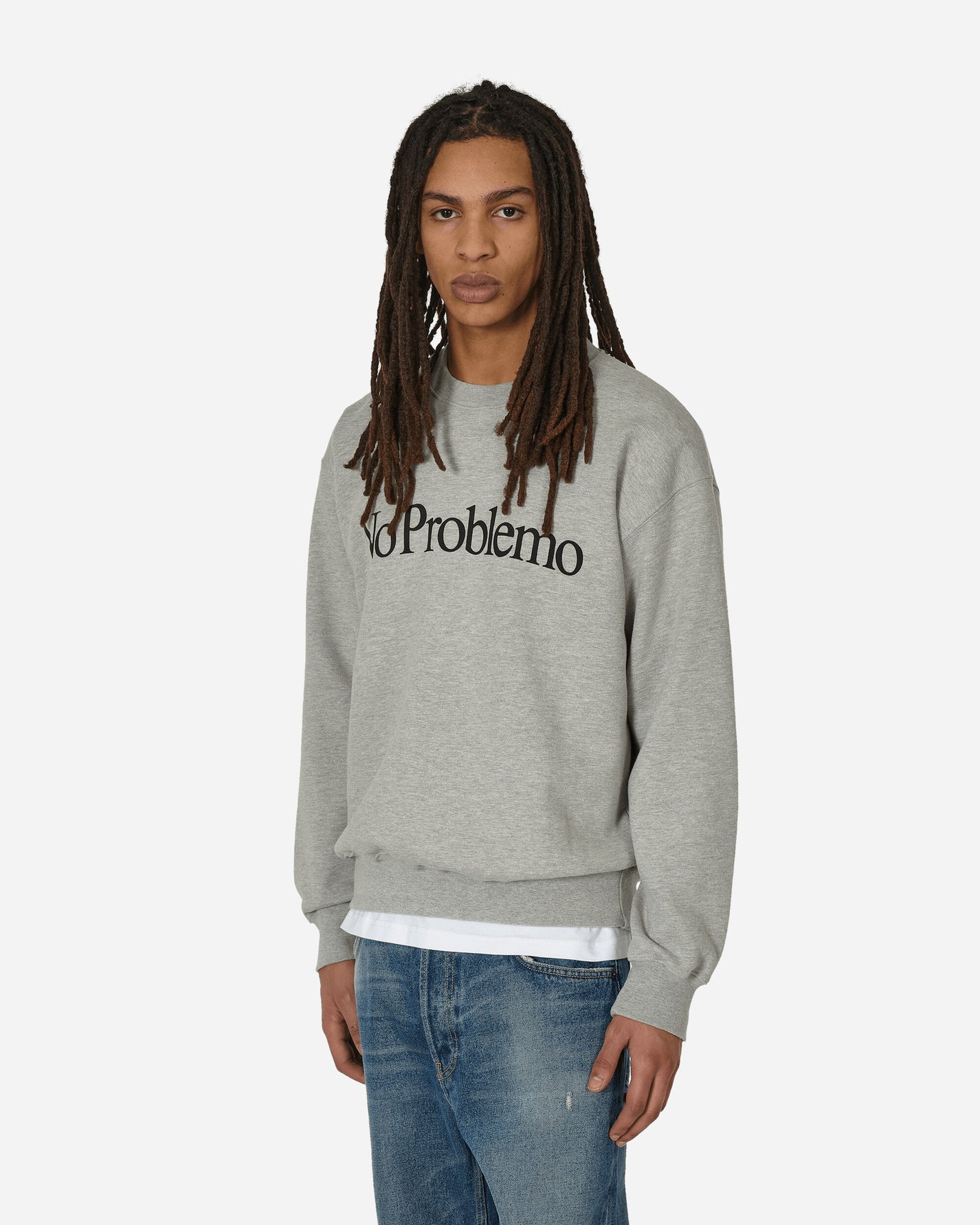 No Problemo No Problemo Sweatshirt Grey Marl Sweatshirts Crewneck NPAR20002 GREY MARL