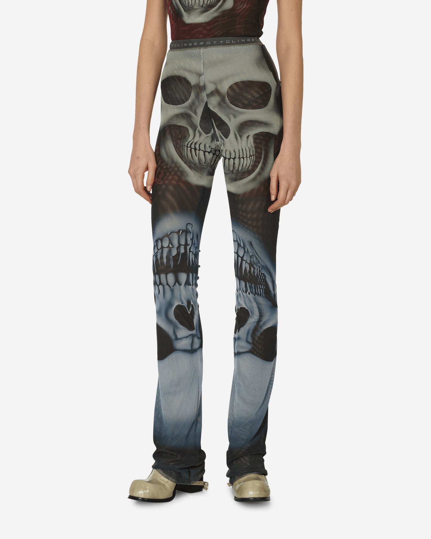 Ottolinger Wmns Mesh Pants Skull Print Pants Casual 100522 SKPRNT