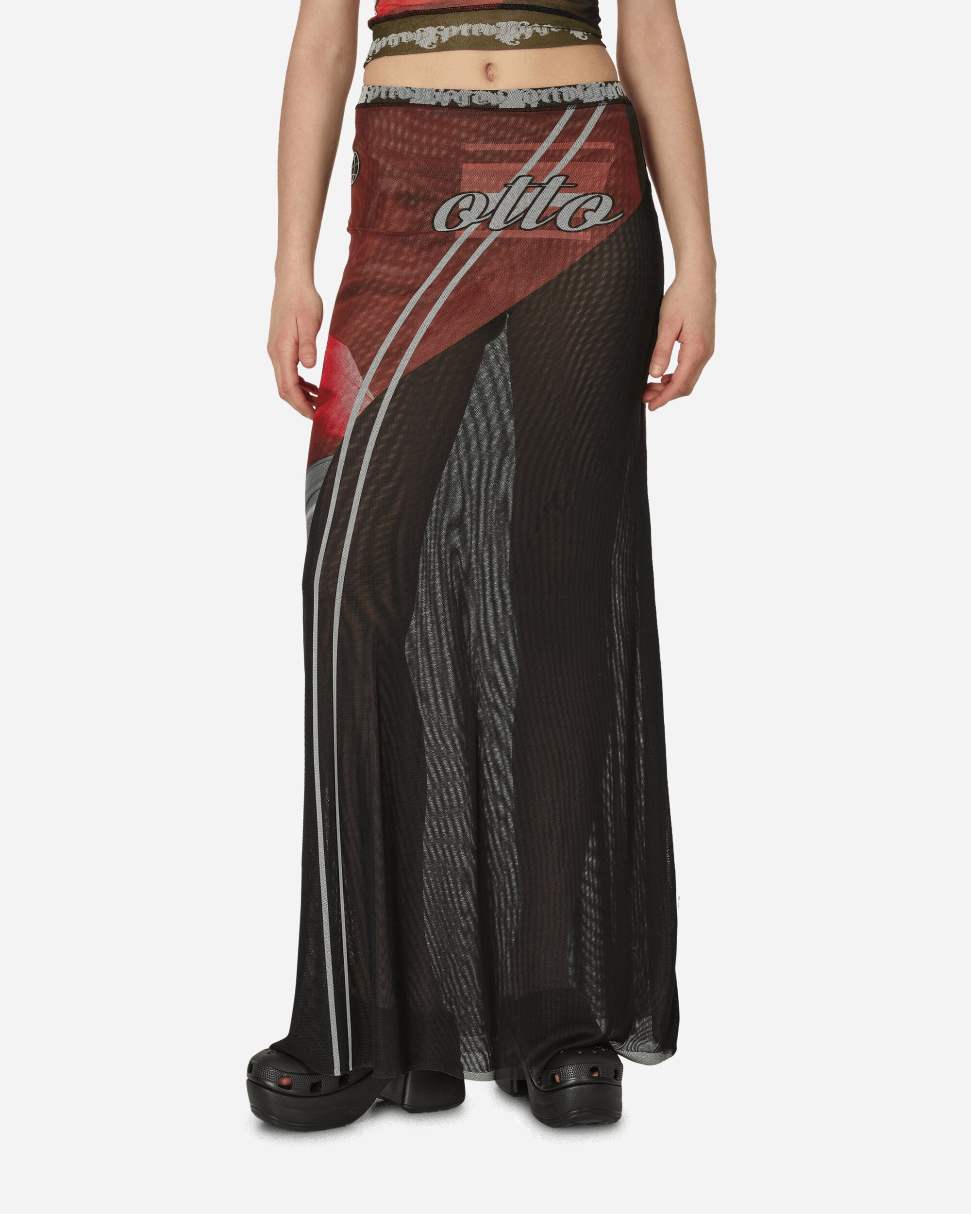 Ottolinger Wmns Mesh Maxi Skirt Soccer Print Skirts Maxi 0101315 SOCCER