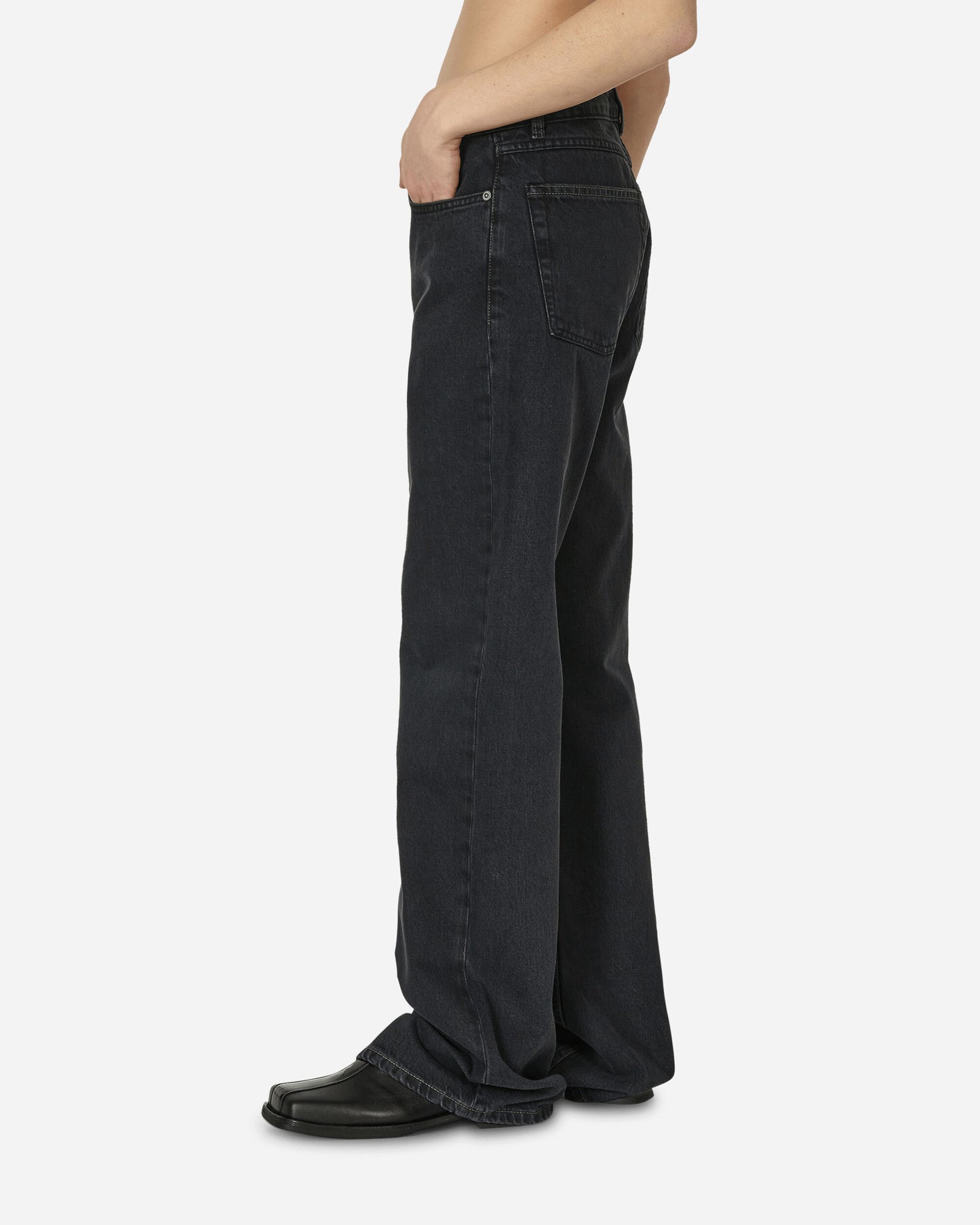 Our Legacy Wmns Boot Cut Washed Black Denim Pants Denim W2245BW 001