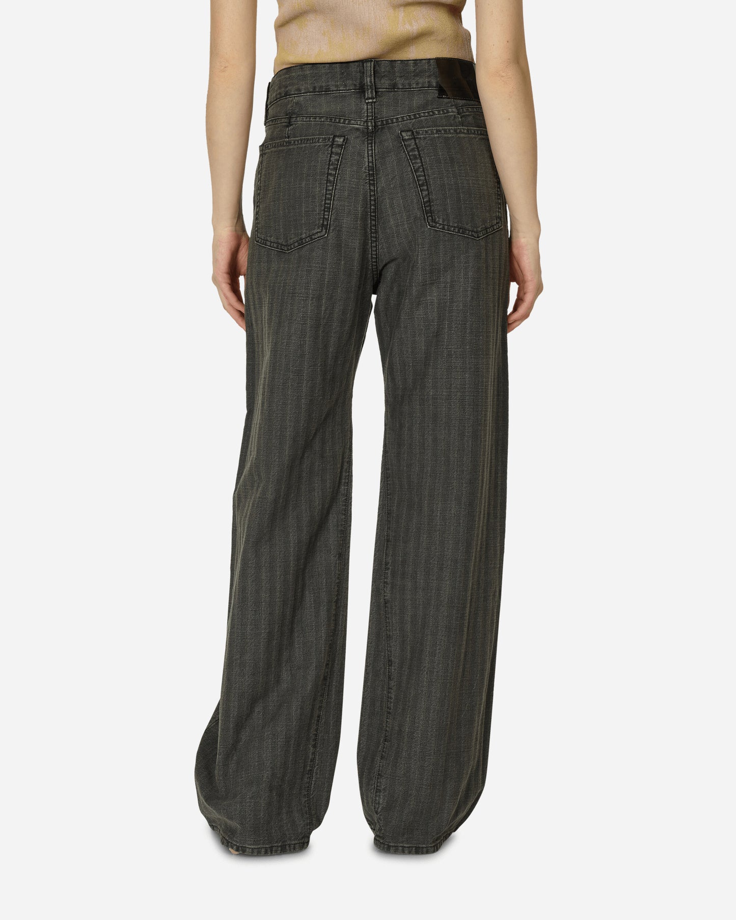 Our Legacy Wmns Treble Cut Washed Grey Torino Stripe Pants Denim W2245RT 001