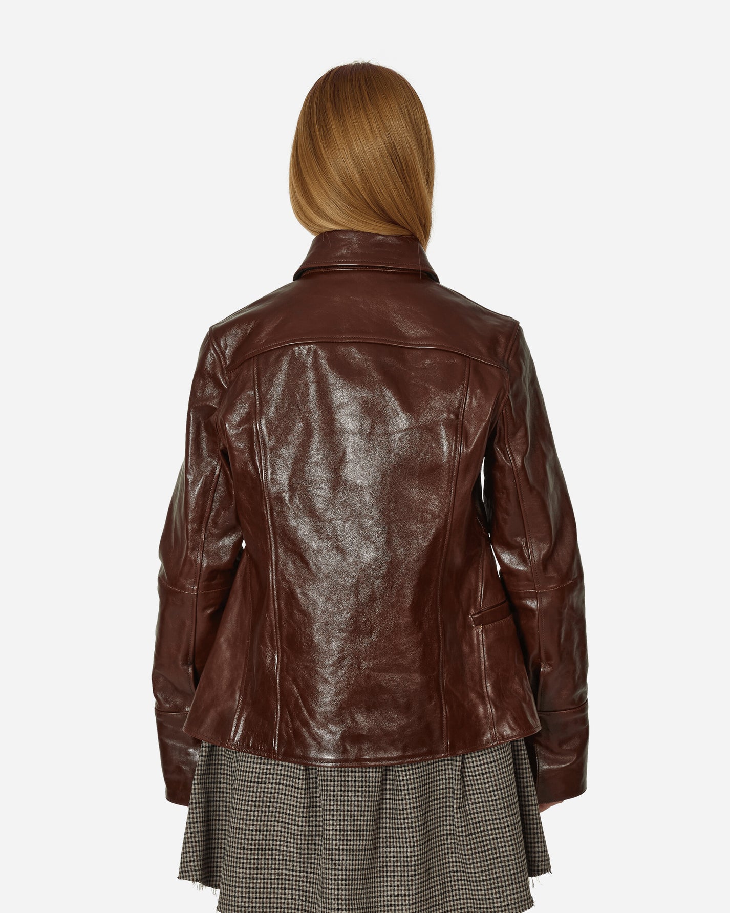 Our Legacy Wmns Verve Jacket True Dye Tuscan Brown Leather Coats and Jackets Jackets W2249VTD 001