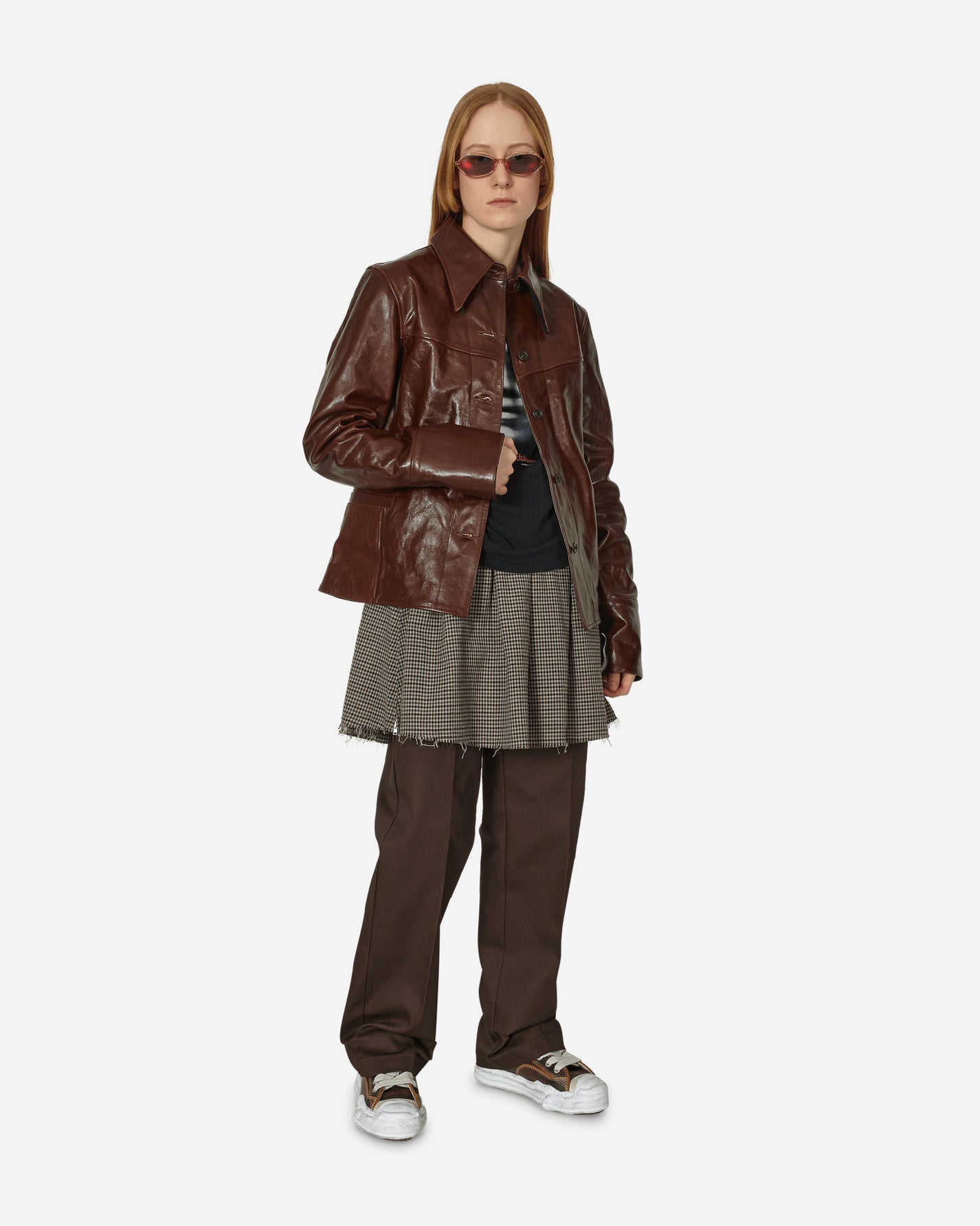 Our Legacy Wmns Verve Jacket True Dye Tuscan Brown Leather Coats and Jackets Jackets W2249VTD 001