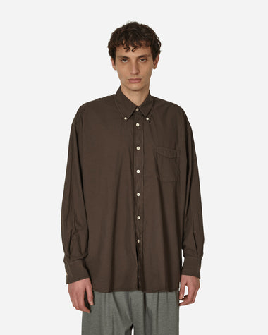 Our Legacy Borrowed Bd Shirt Faded Brown Cotton Voile Shirts Longsleeve Shirt M2242BB 001