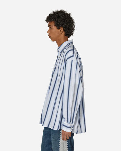 Our Legacy Borrowed Shirt Blue Crypto Stripe Shirts Longsleeve Shirt M4232BS 1