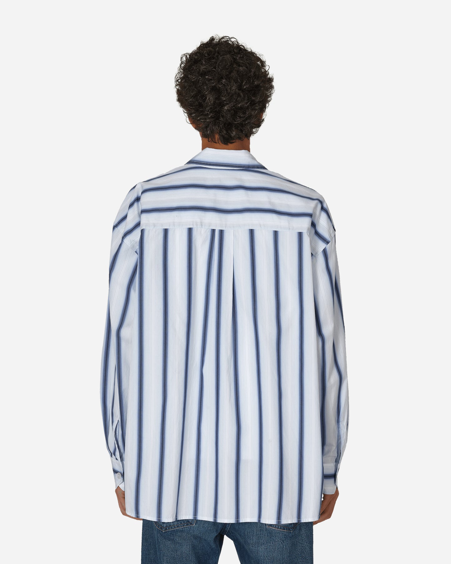 Our Legacy Borrowed Shirt Blue Crypto Stripe Shirts Longsleeve Shirt M4232BS 1