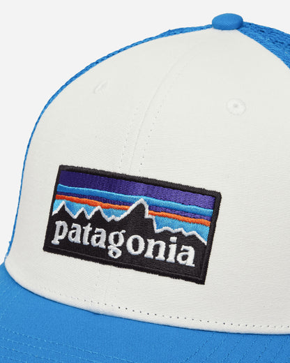 Patagonia P-6 Logo Trucker Hat White w/Vessel Blue Hats Caps 38289 WVLB