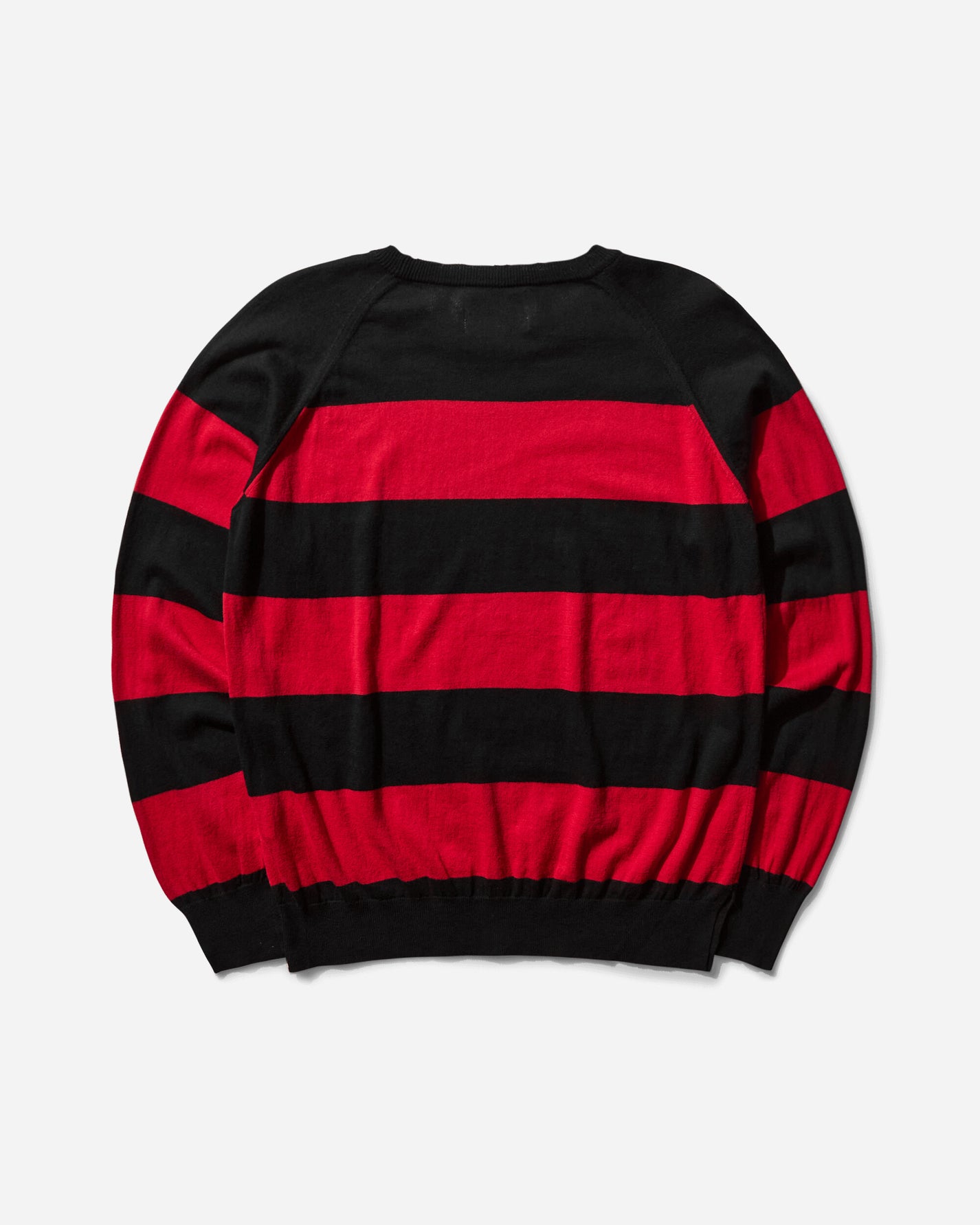 Peel & Lift Peel & Lift  X Slam Jam Damaged Stripe Jumper Black/Red Knitwears Sweaters PL23-K004 001