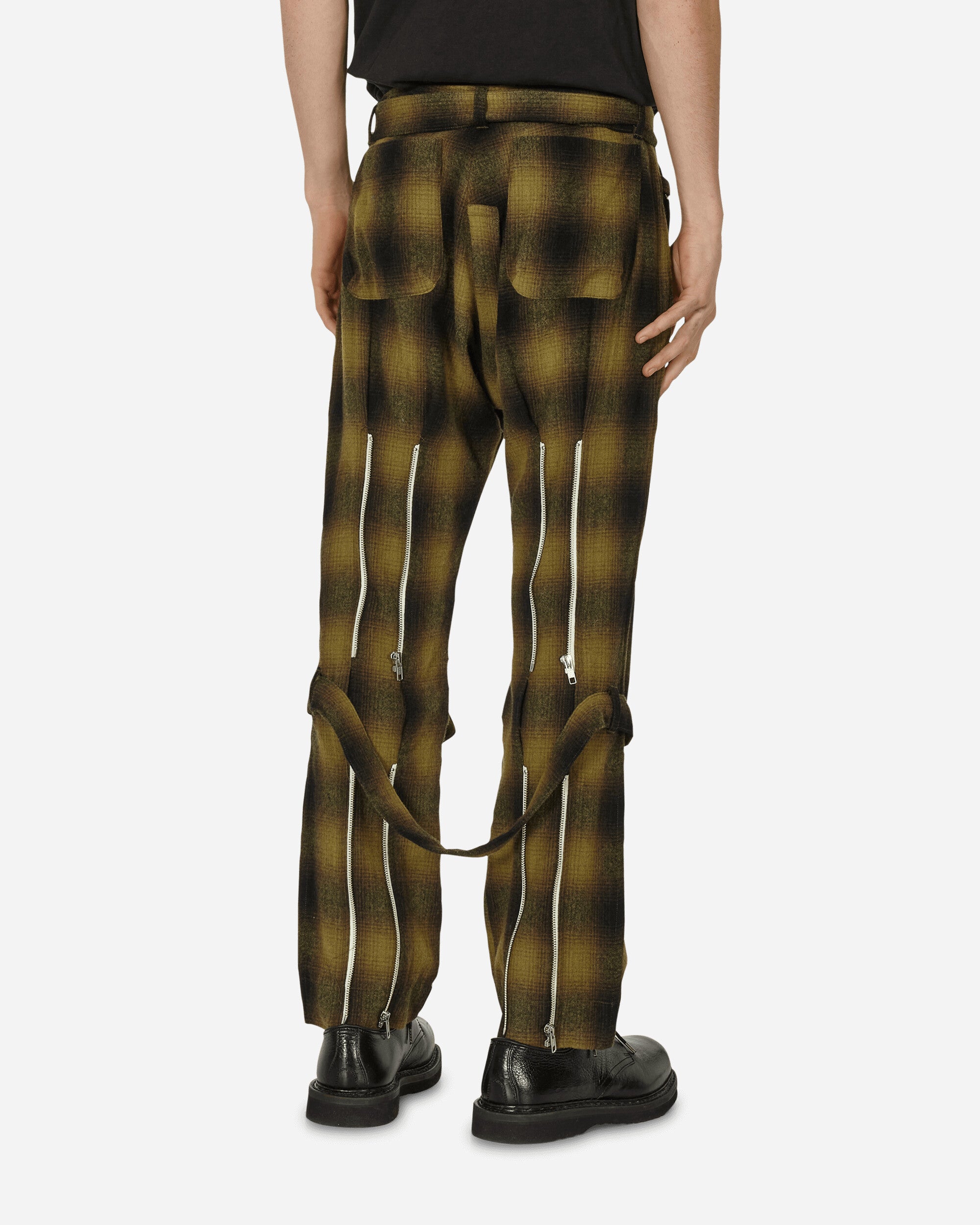 Phingerin Bontage Pants Wool Ombre Yellow Plaid Pants Trousers PD-232-BT-042 A