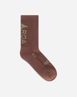 ROA Logo Socks Brown Underwear Socks RBMW079YA04 BRW0001