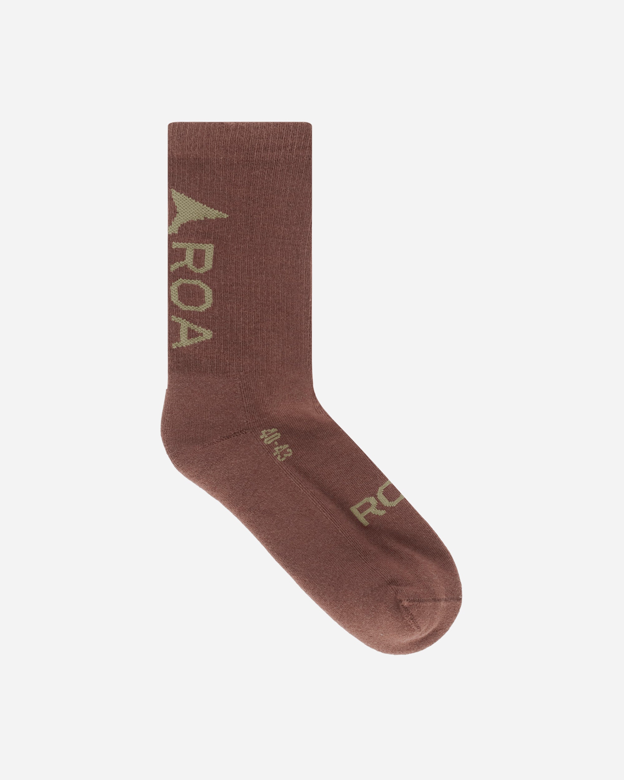 ROA Logo Socks Brown Underwear Socks RBMW079YA04 BRW0001