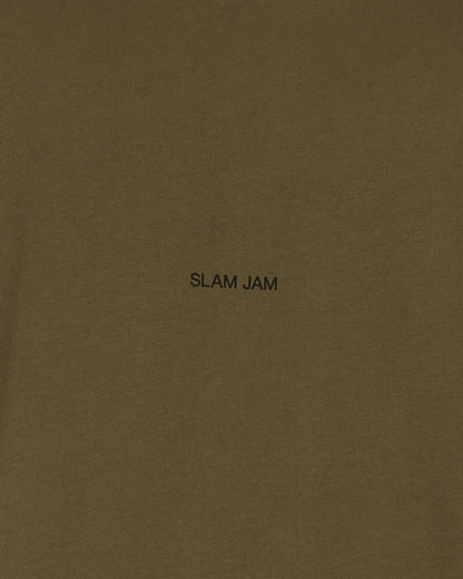 Slam Jam MILITARY (UN) LOGO T-SHIRT Military Grn T-Shirts Shortsleeve SJZMTS05JY04 GRN002