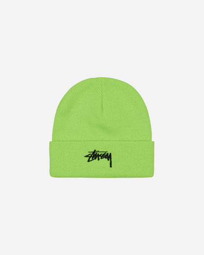 Stüssy Stock Cuff Beanie Flo Green Hats Beanies 1321020 FLGR