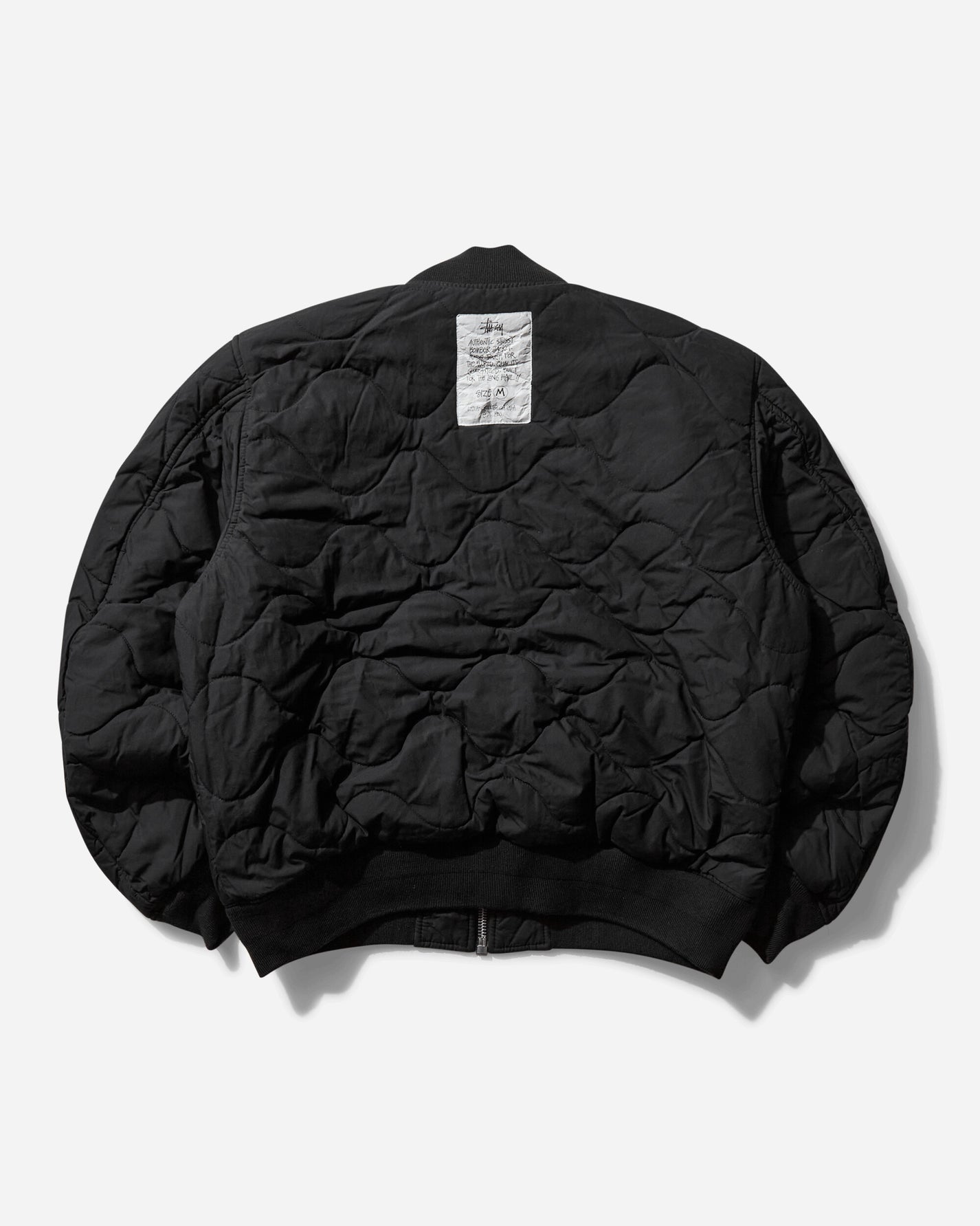 Stüssy Quilted Bomber Waxed Black Coats and Jackets Bomber Jackets 115803SJ 0001