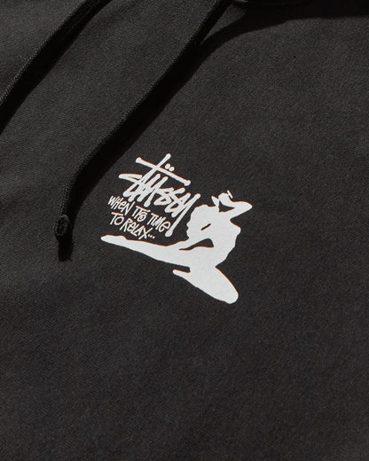 Stüssy Relax Hood Black Sweatshirts Hoodies 1925055SJ 0001