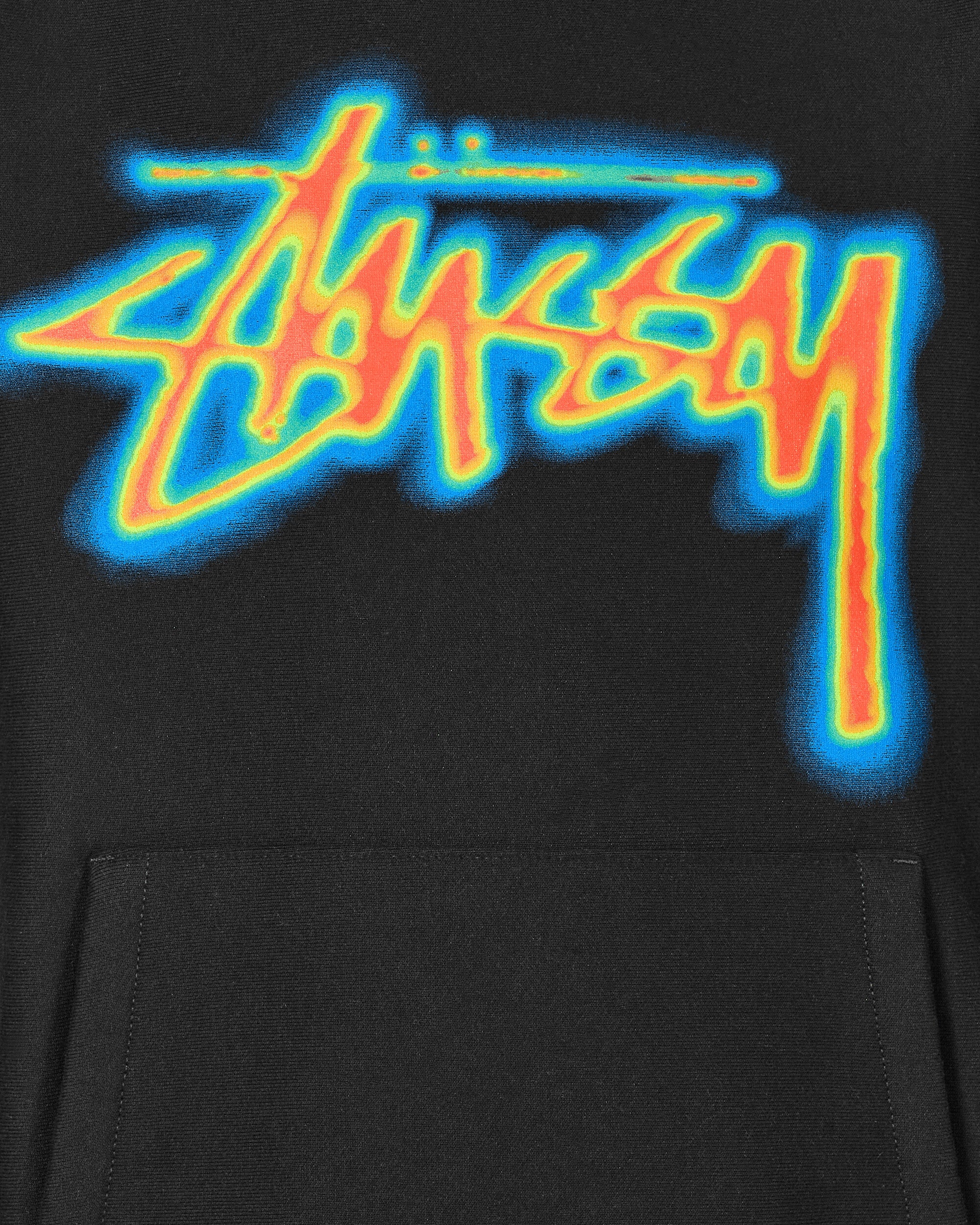 Stüssy Thermal Stock Hood Black Sweatshirts Hoodies 1925023 0001