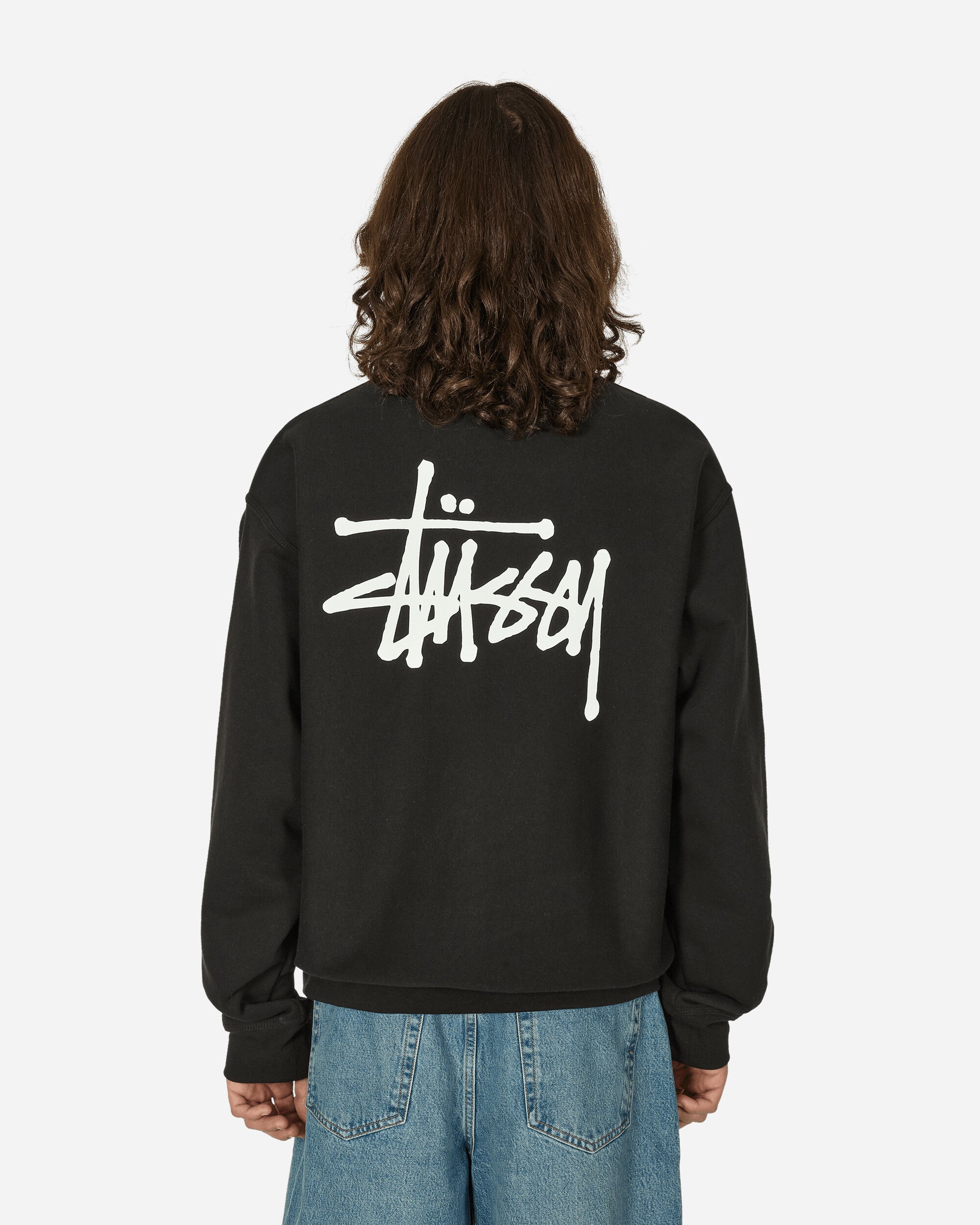 Stüssy Basic Stussy Crew Black T-Shirts Shortsleeve 1915000 0001