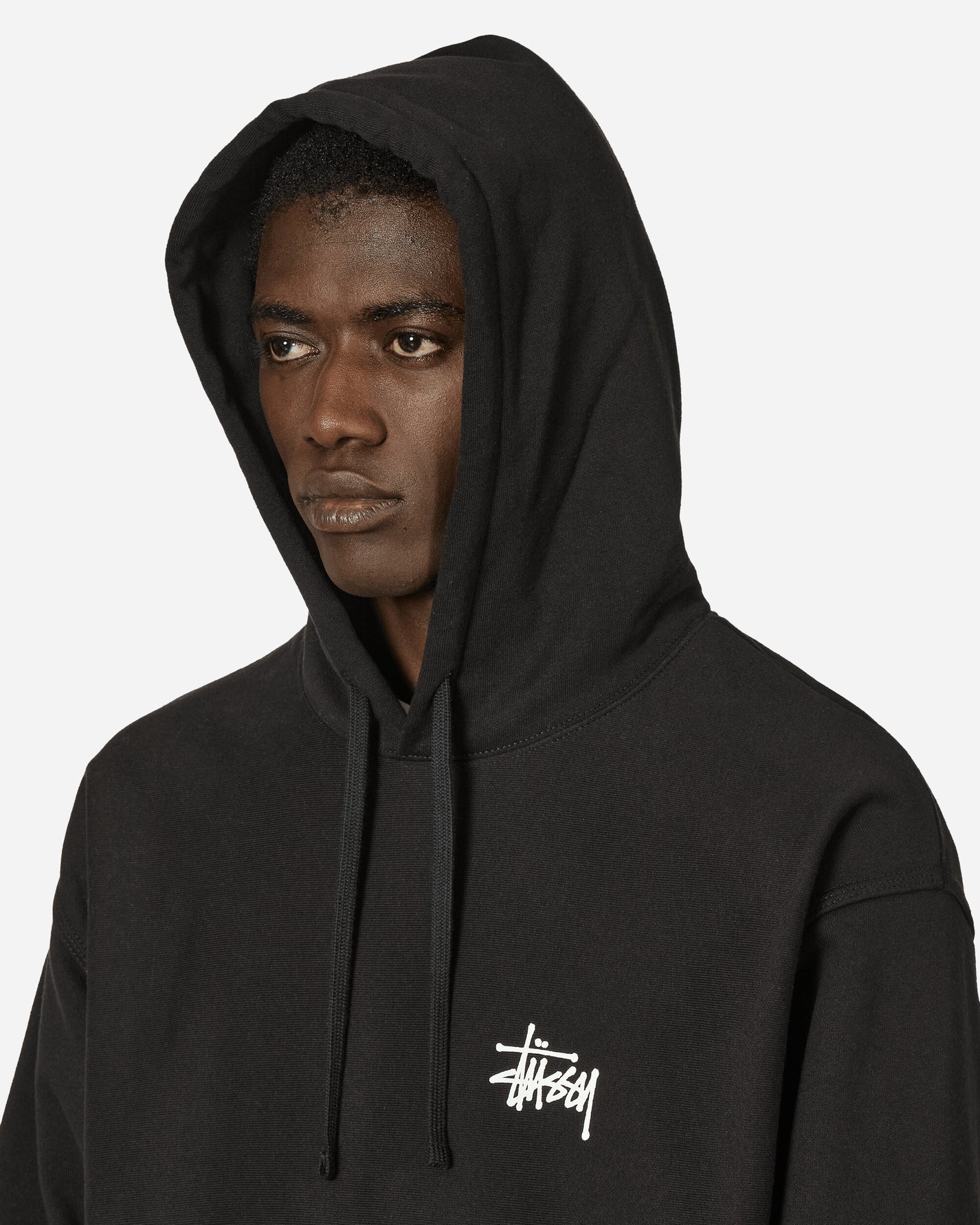 Stüssy Basic Stussy Hood Black T-Shirts Shortsleeve 1925000SJ 0001