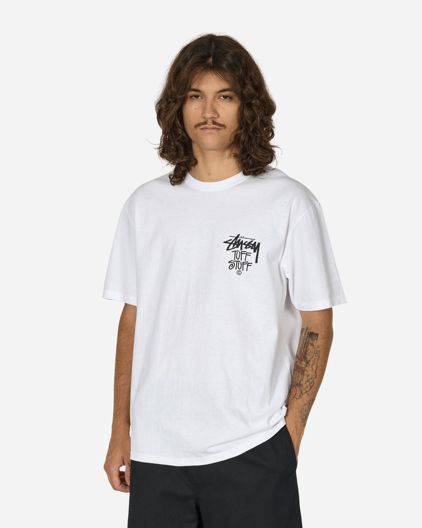 Stüssy Tuff Stuff Tee White T-Shirts Shortsleeve 1905025 1201