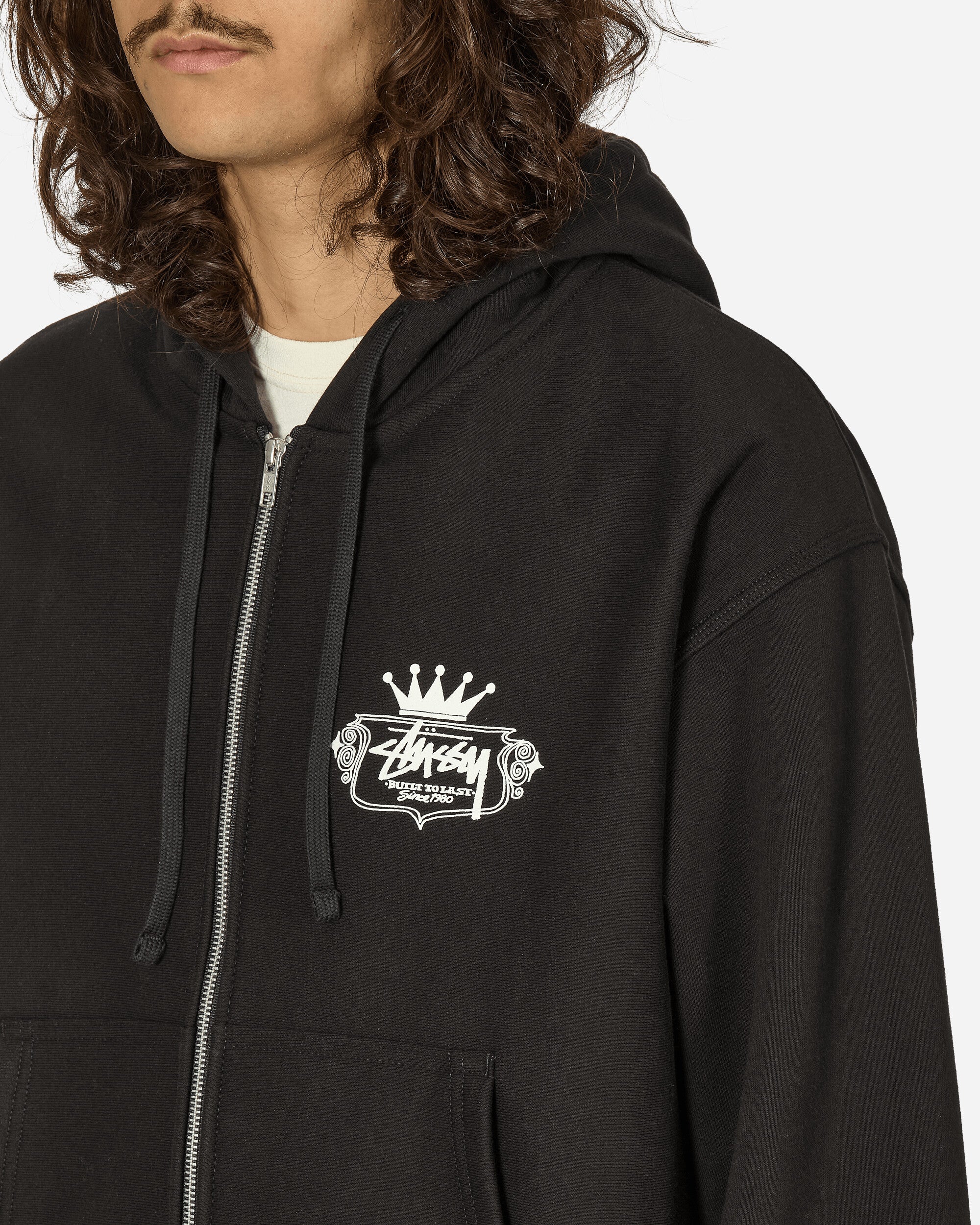 Stüssy Built To Last Zip Hood 8 Black Sweatshirts Zip-Ups 1975028 0002