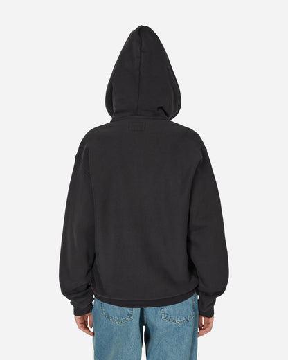 Stüssy Outline Zip Hood Washed Black Sweatshirts Zip-Ups 118559 0034