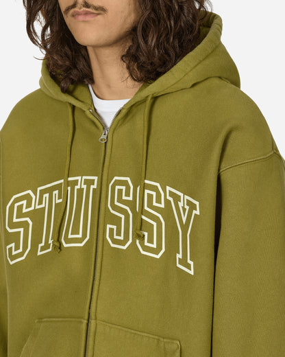 Stüssy Outline Zip Hood Olive Sweatshirts Zip-Ups 118559 0403