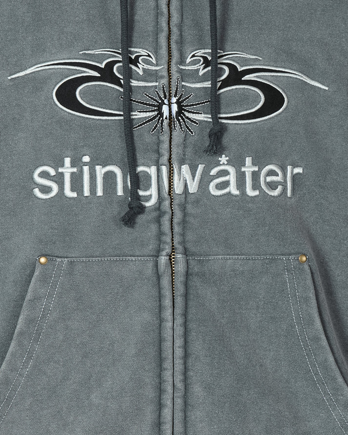 Stingwater Moses Zip Up Hoodie Gray Sweatshirts Hoodies MOSESHOOD GRY