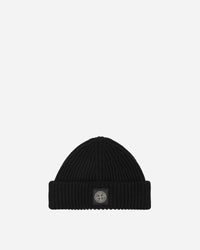 Stone Island Wool Short Beanie Black Hats Beanies 8115N22C3 A0029