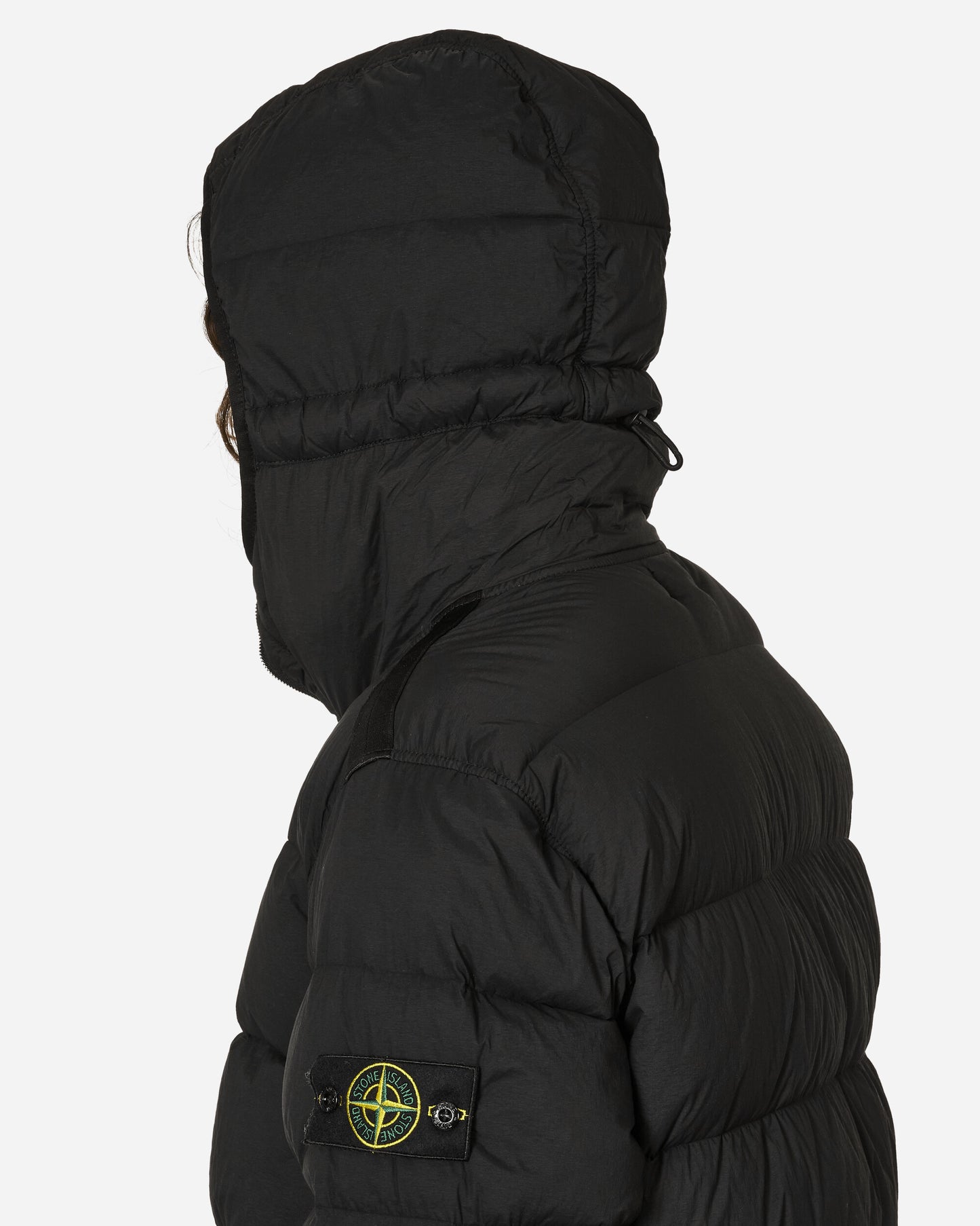 Stone Island Seamless Tunnel Down Hooded Jacket Black Coats and Jackets Jackets 811543128 V0029