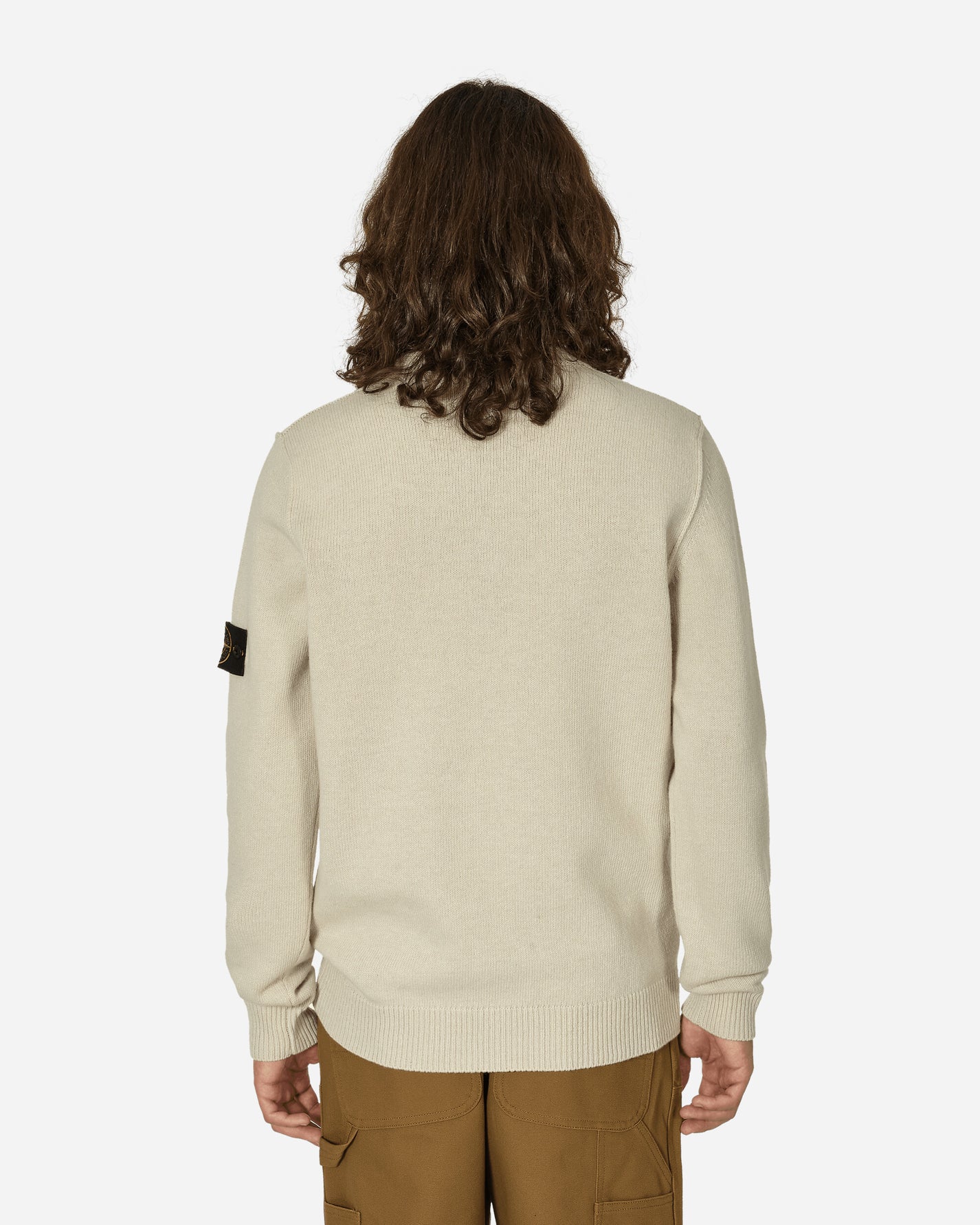 Stone Island Cotton Knit Sweater Plaster Knitwears Sweaters 8115508A3 V0097