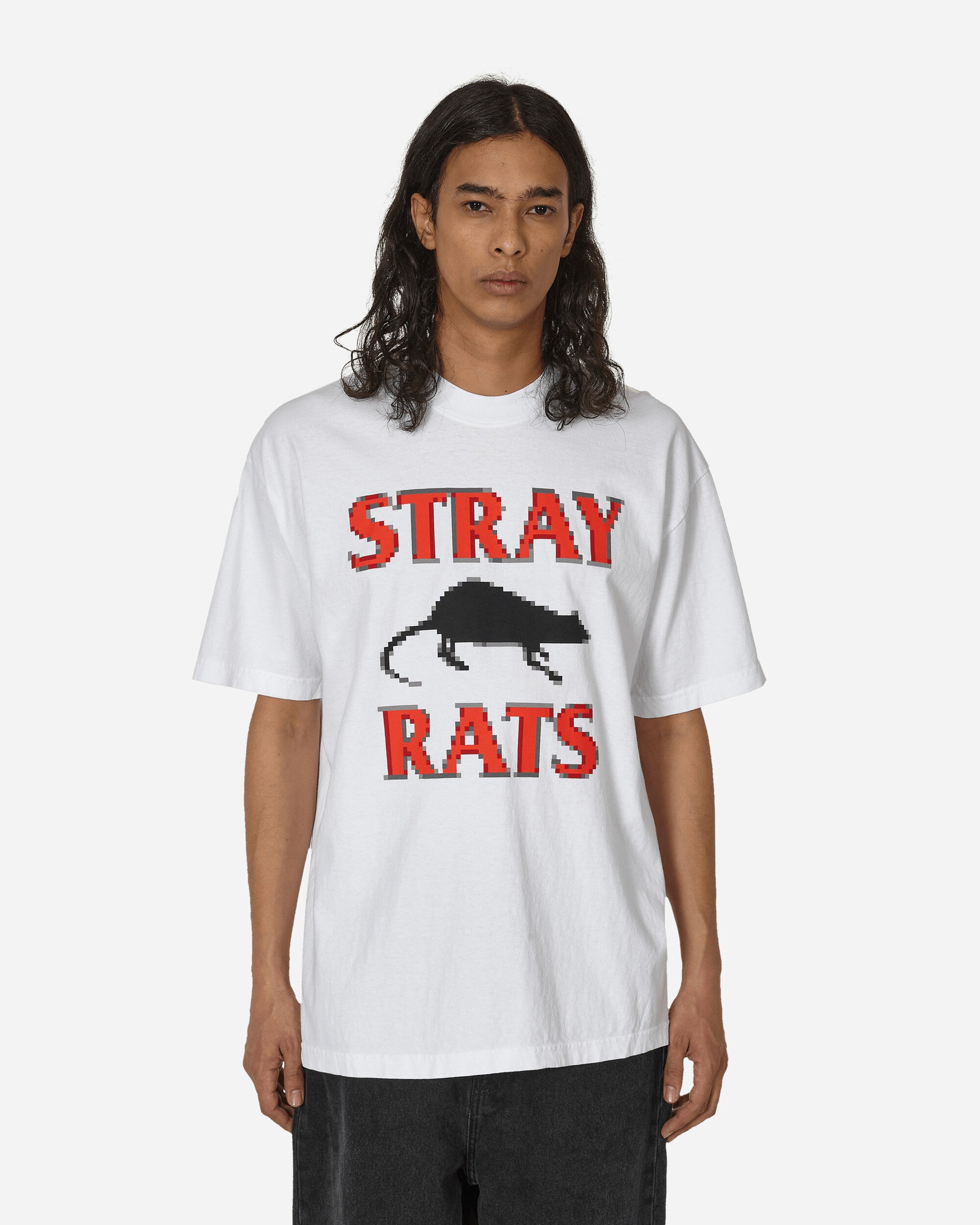 Stray Rats Pixel Rodenticide Tee White T-Shirts Shortsleeve SRT1196 WHITE