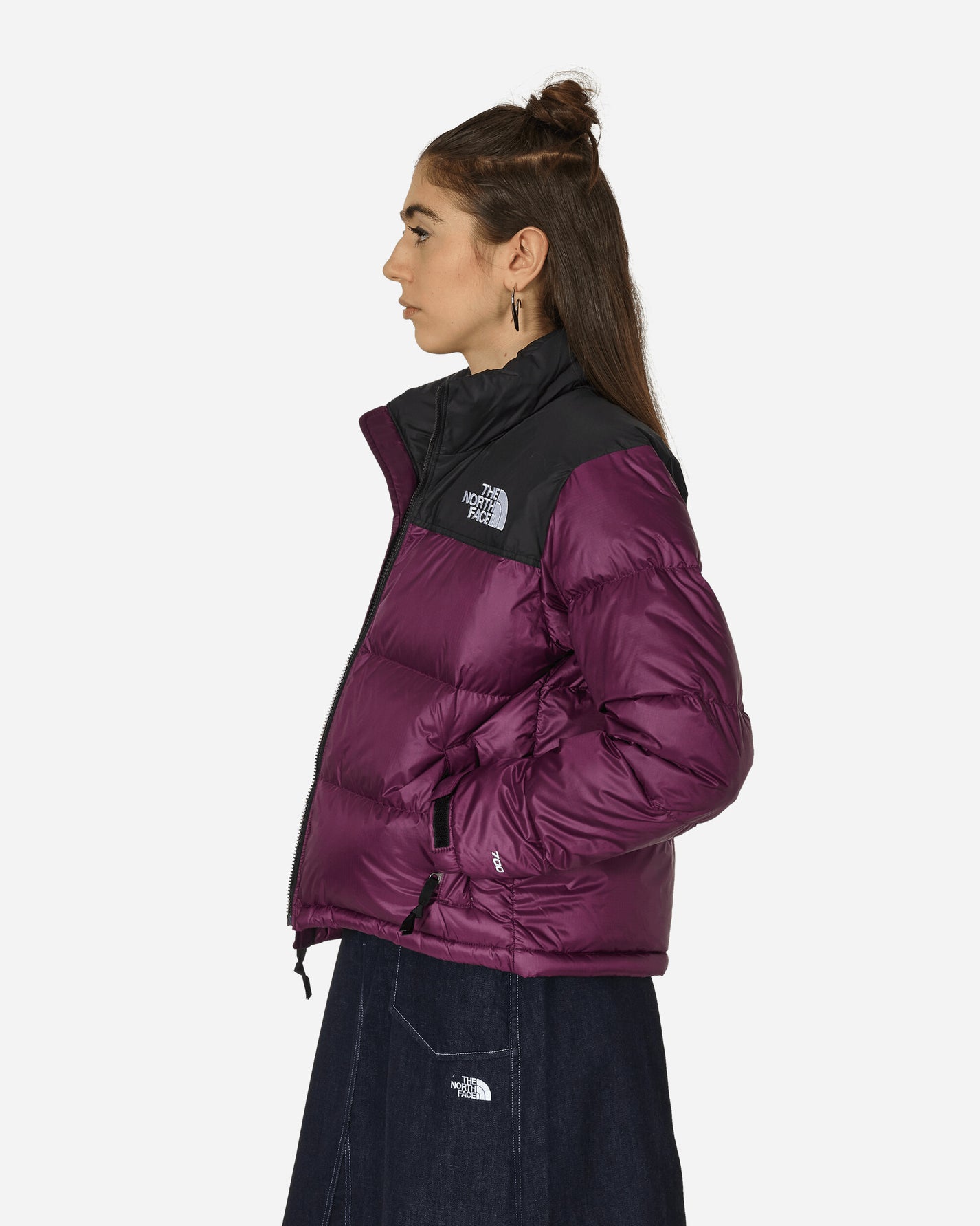 The North Face Wmns W 1996 Retro Nuptse Jacket Black/Currant Purple Coats and Jackets Down Jackets NF0A3XEO V6V1