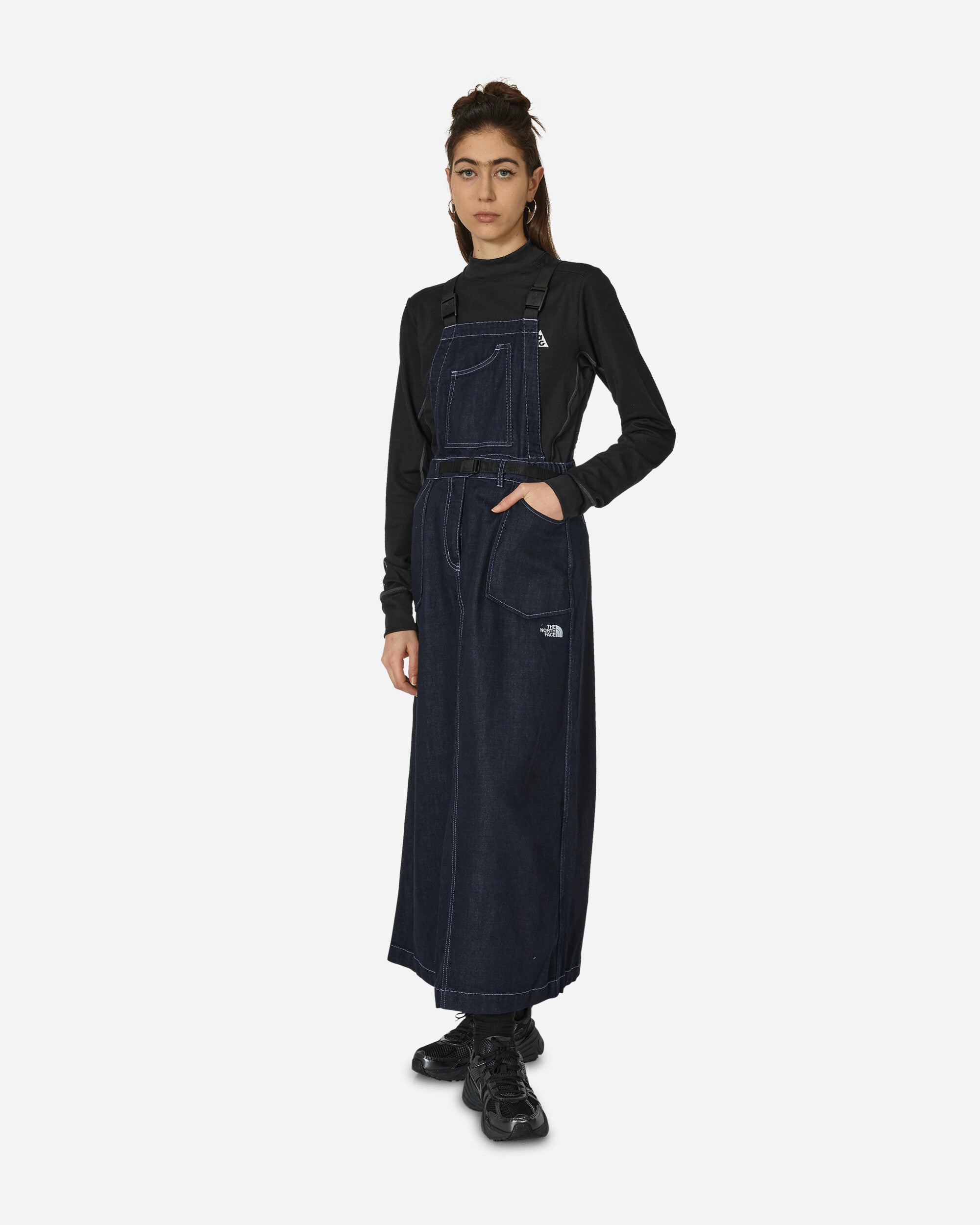 The North Face Wmns W Denim Overalls Dress Dark Indigo Dresses Dress Long NF0A8853 DG71 