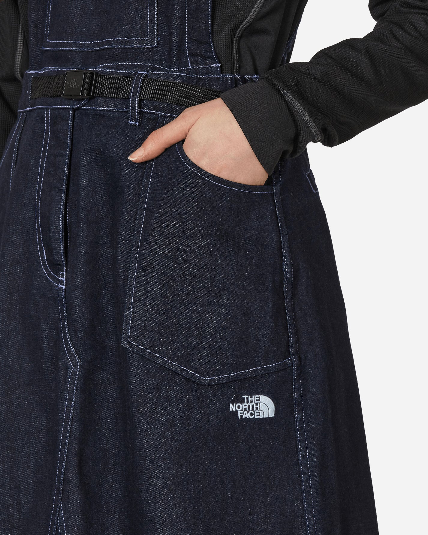 The North Face Wmns W Denim Overalls Dress Dark Indigo Dresses Dress Long NF0A8853 DG71 