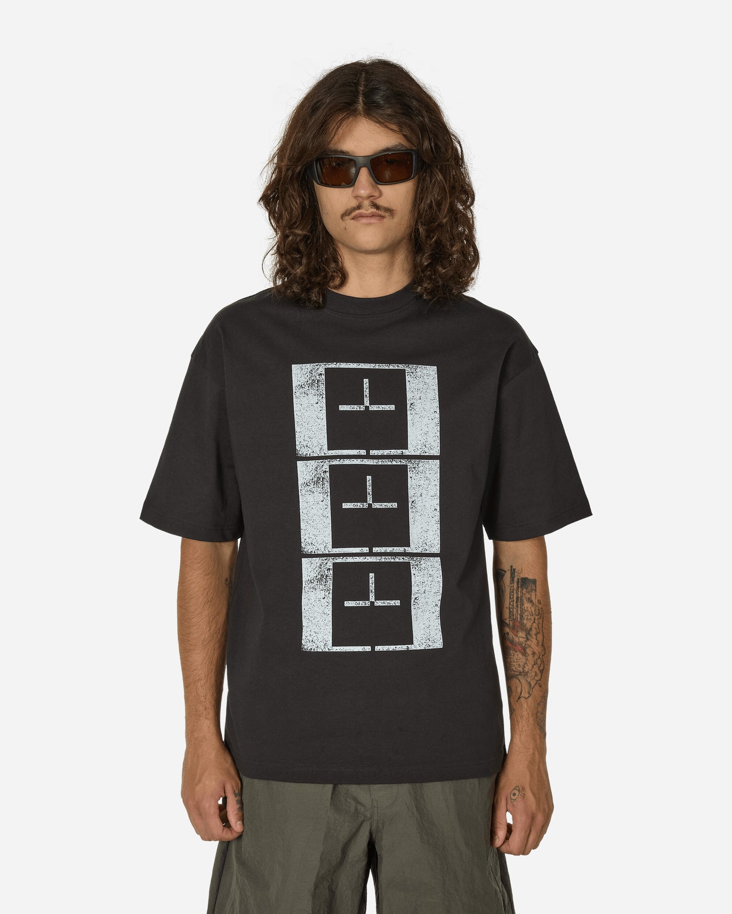 The Trilogy Tapes Ttt Upside Down Stamp T'S T-Shirt Black T-Shirts Shortsleeve TTT11TS001 001