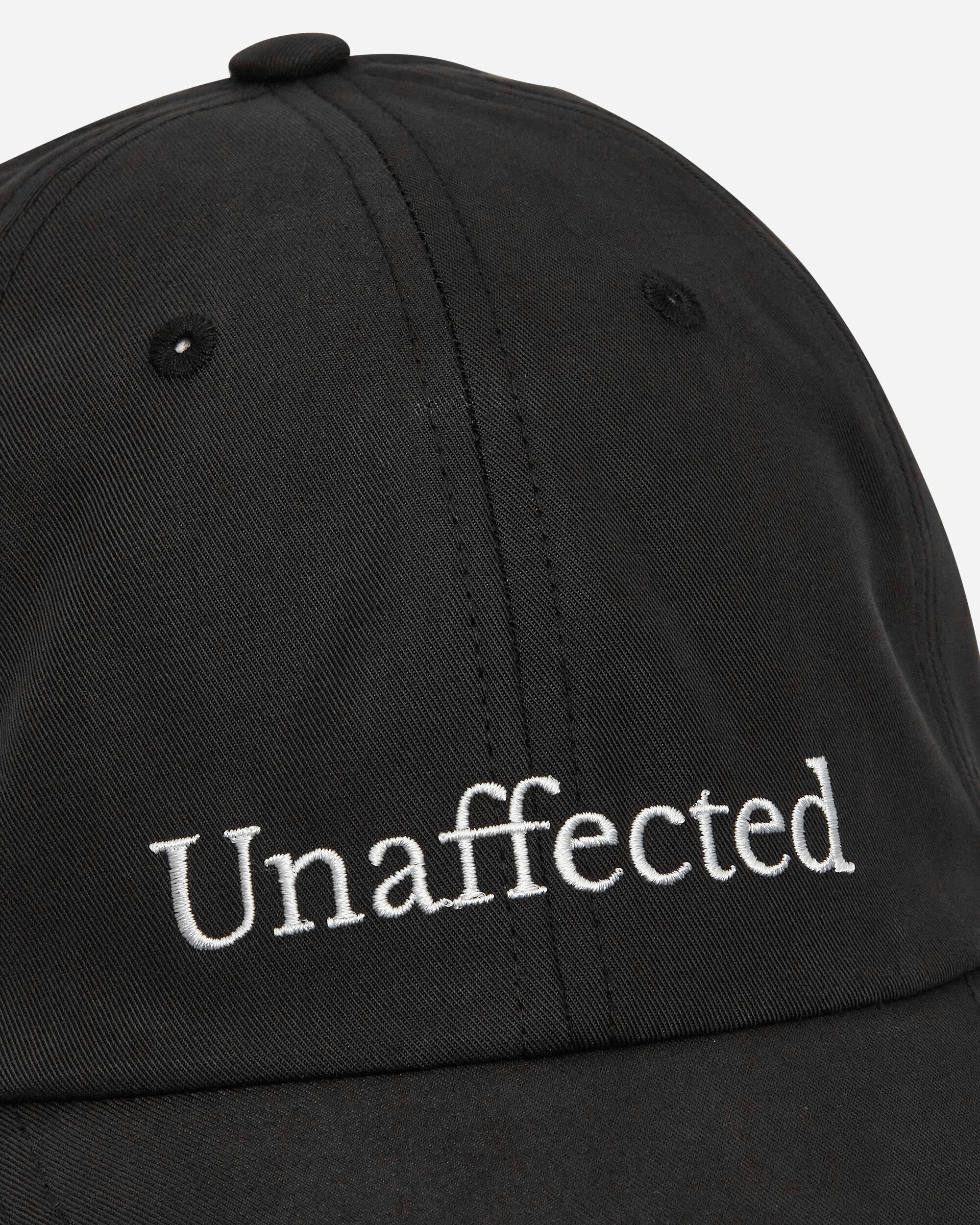 Unaffected Damaged Logo Ball Cap Black Hats Caps UN24SSBC04 BLACK