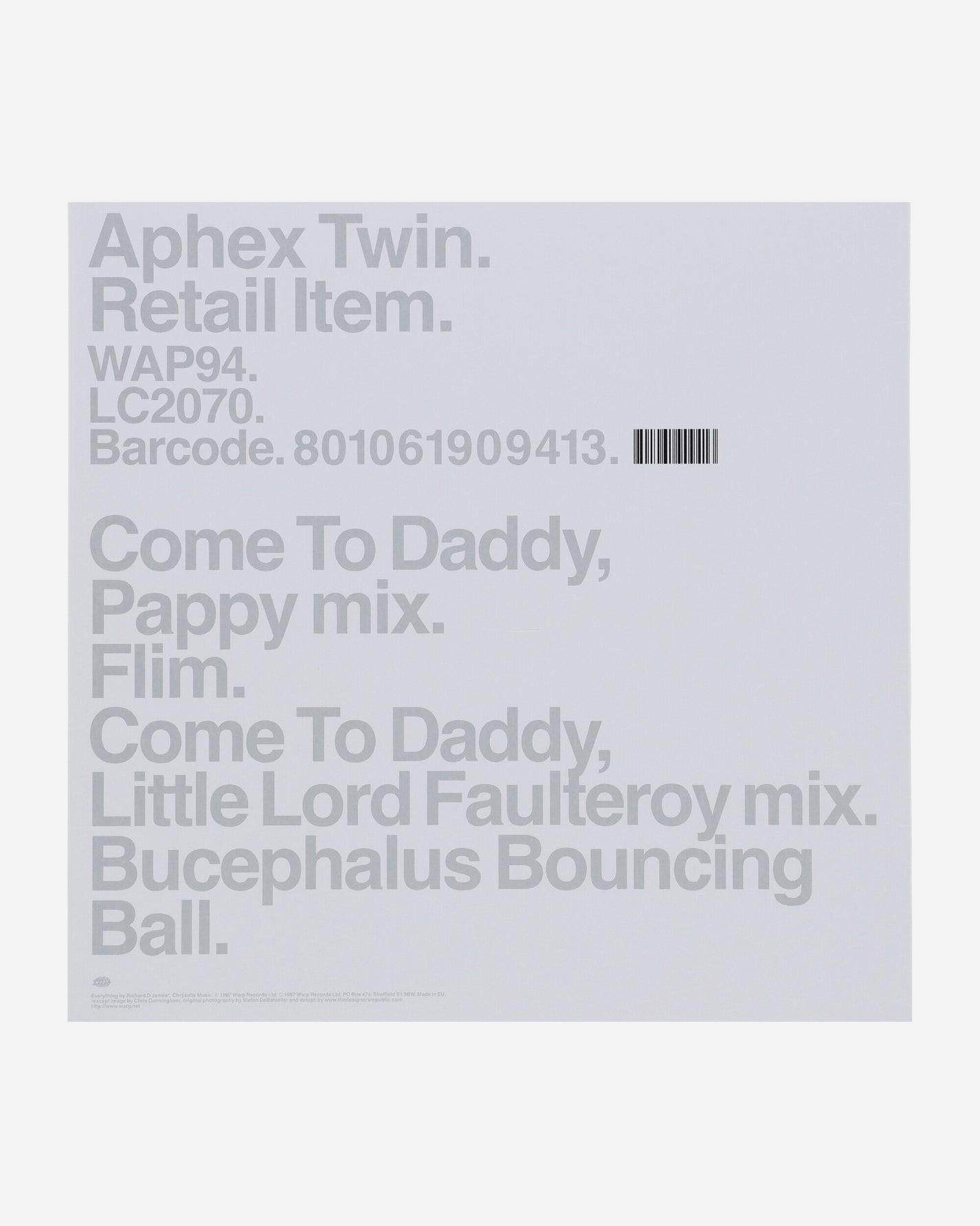 Vinyls Curated by Public Possession Aphex Twin - Come To Daddy Multicolor Music Vinyls WAP094Q21474  1