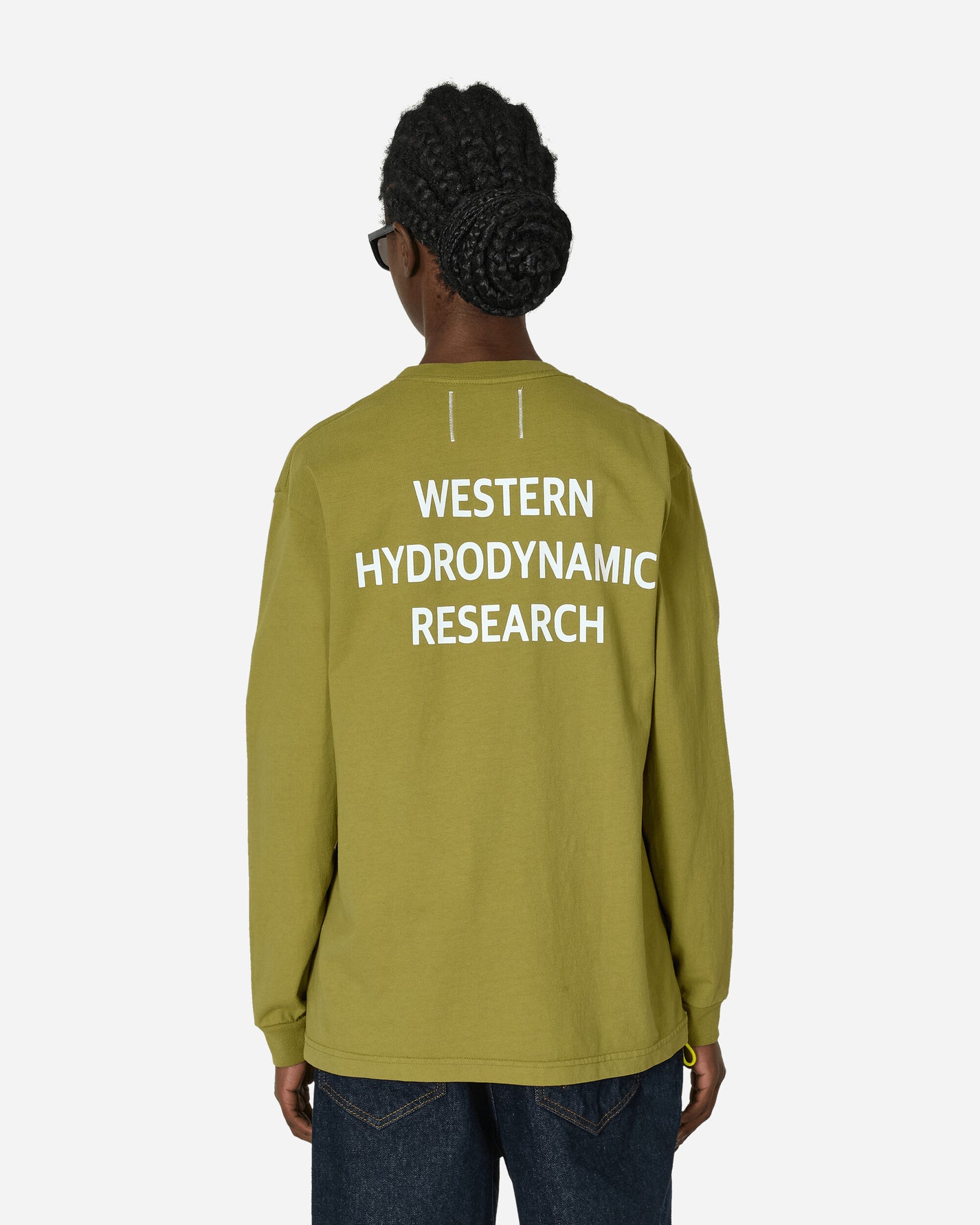 WESTERN HYDRODYNAMIC RESEARCH Worker L/S Tee Green Olive T-Shirts Longsleeve MWHR24SPSU8002 GREENOLIVE