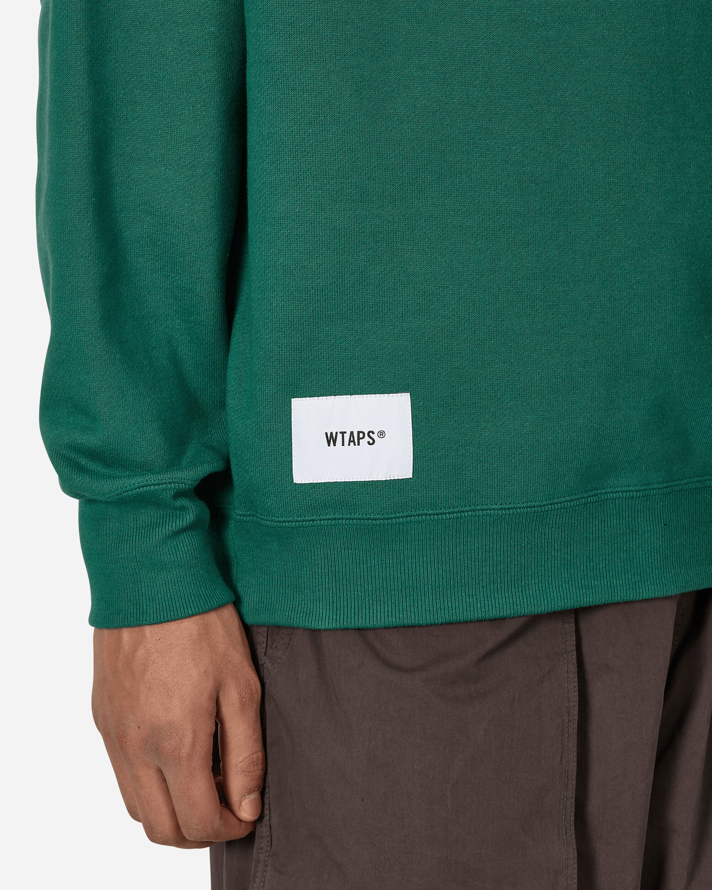 WTAPS Dt Cut & Sewn Green Sweatshirts Crewneck 241ATDT-CSM03 GRN