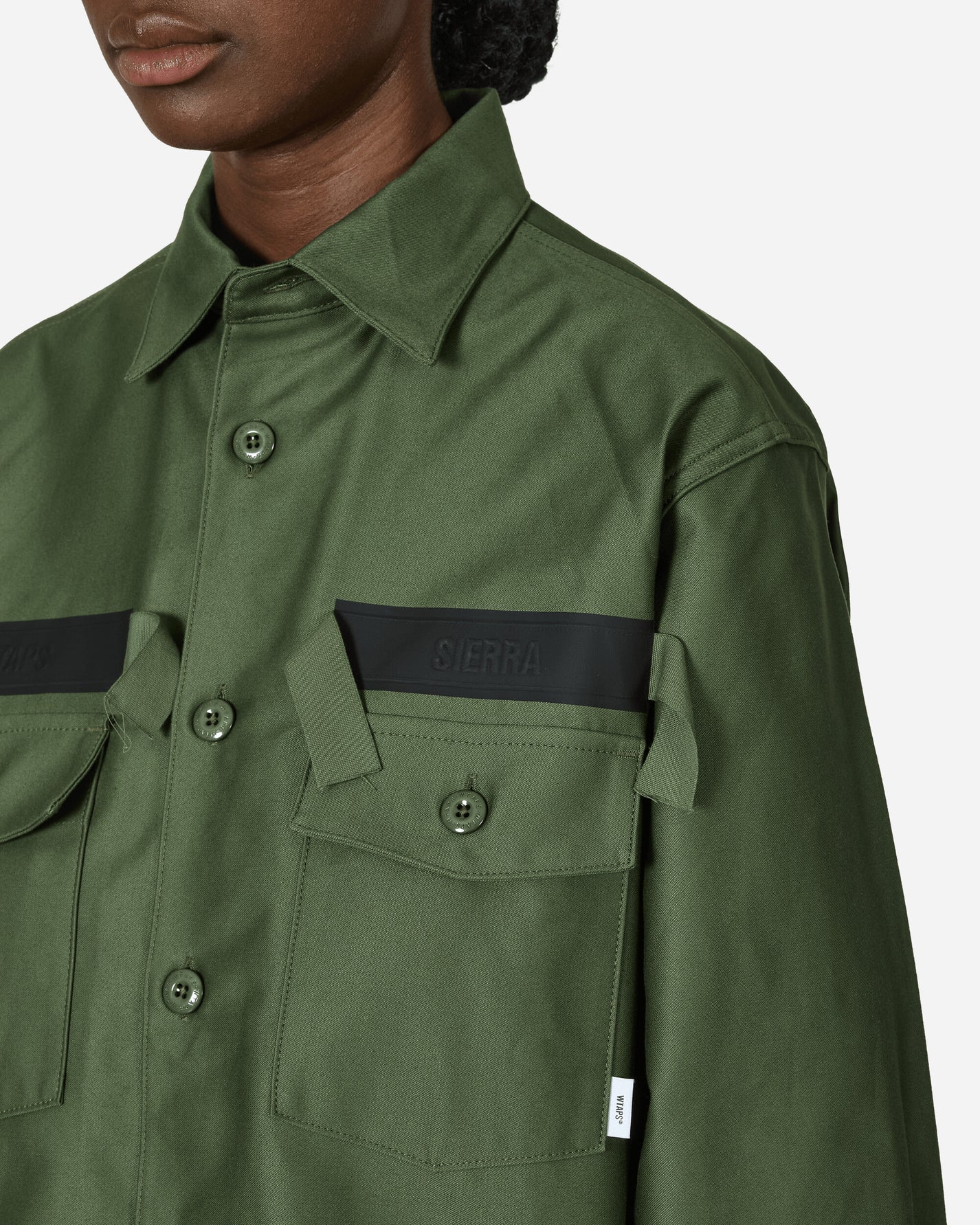 WTAPS Dt Shirts Olive Drab Shirts Longsleeve Shirt 241CWDT-SHM02 ODR