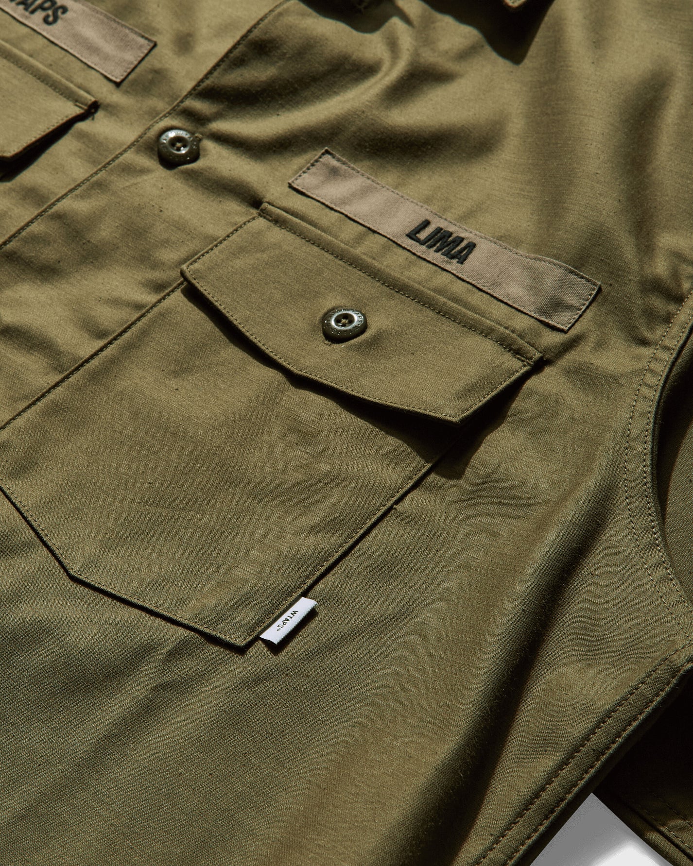 WTAPS Shirts 10 Olive Drab Shirts Longsleeve Shirt 242WVDT-SHM01 002