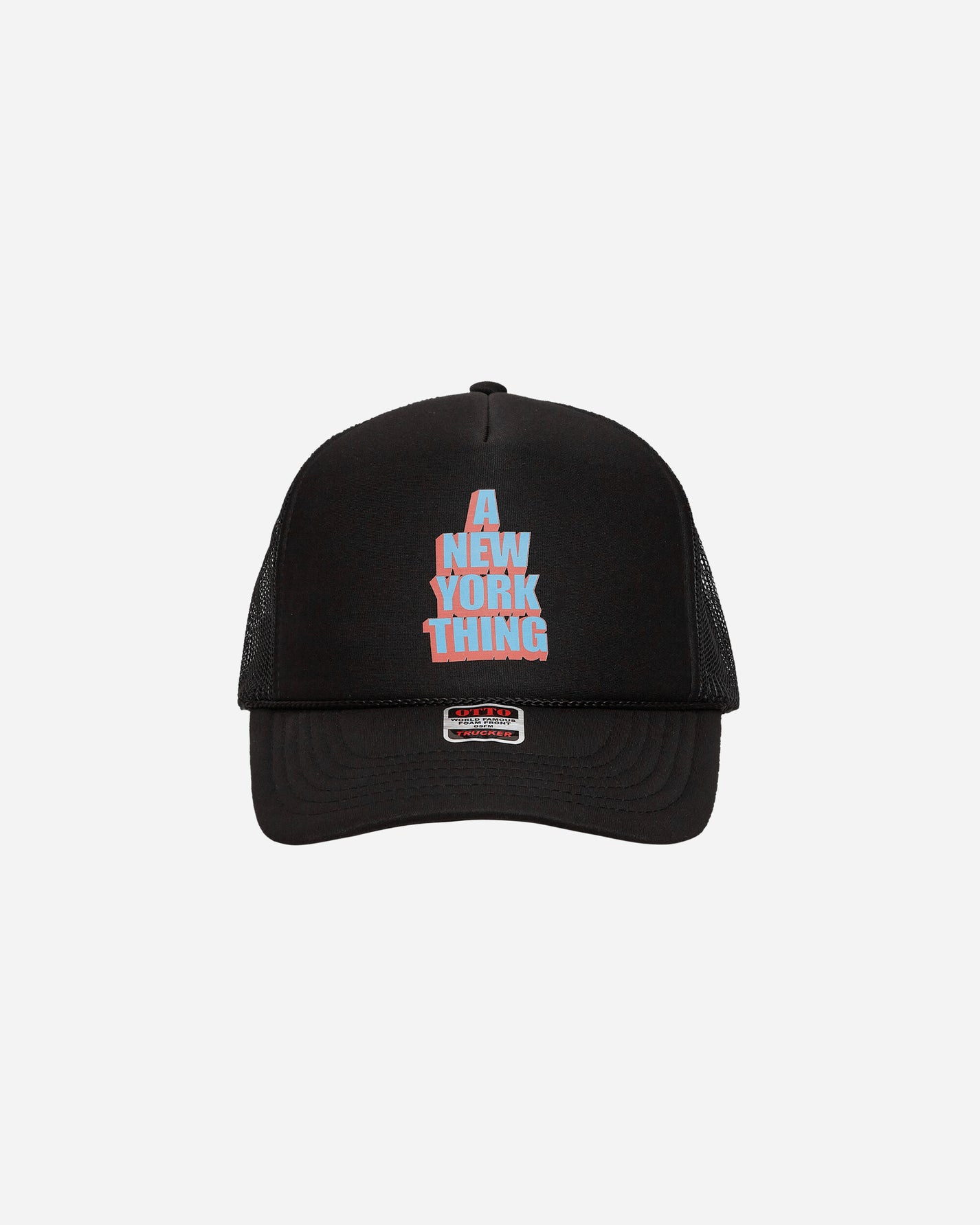 aNYthing Stacked Trucker Black Hats Caps ANY-104 BK