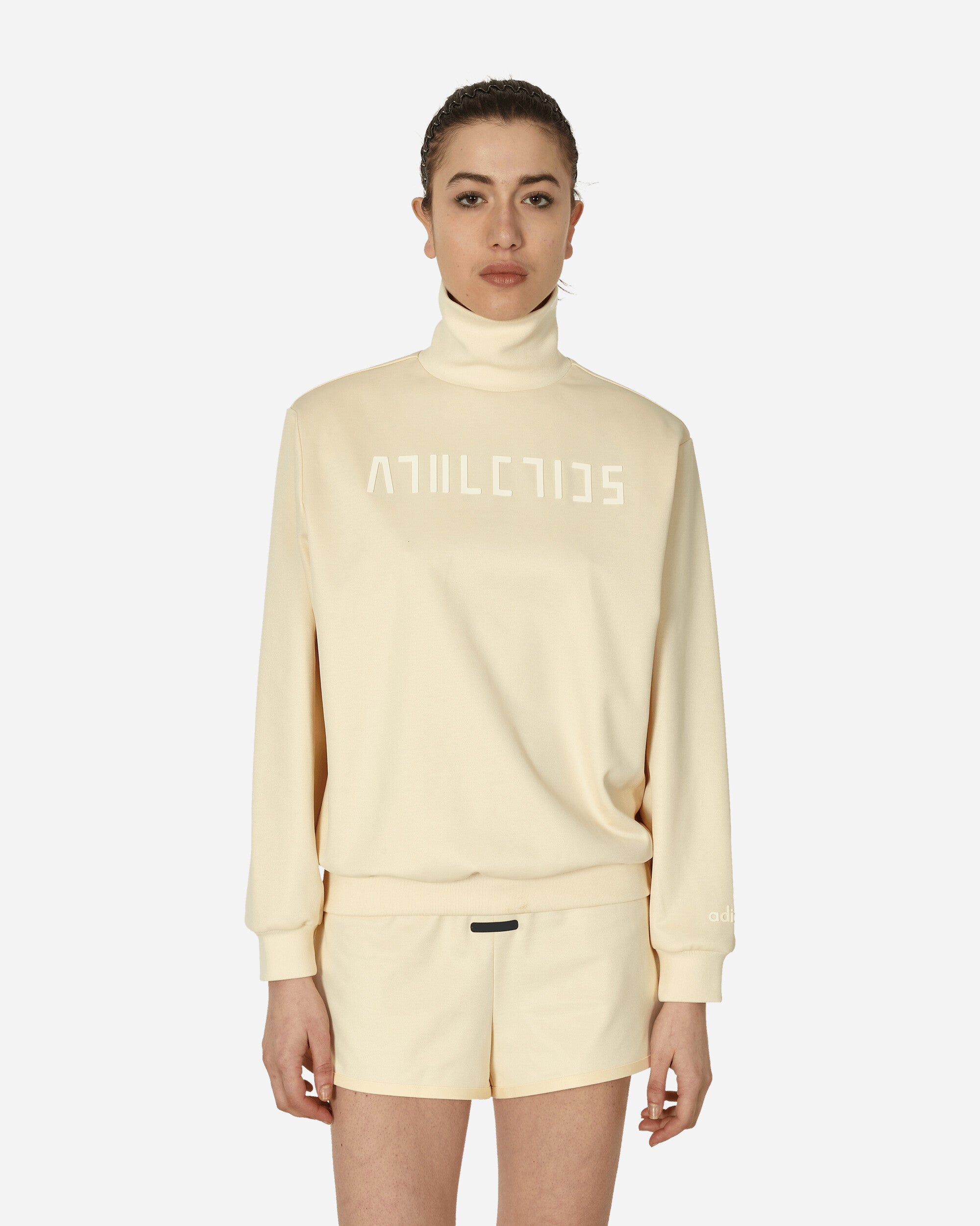 adidas Athletics Mock Pale Yellow Sweatshirts Crewneck IS8714 001