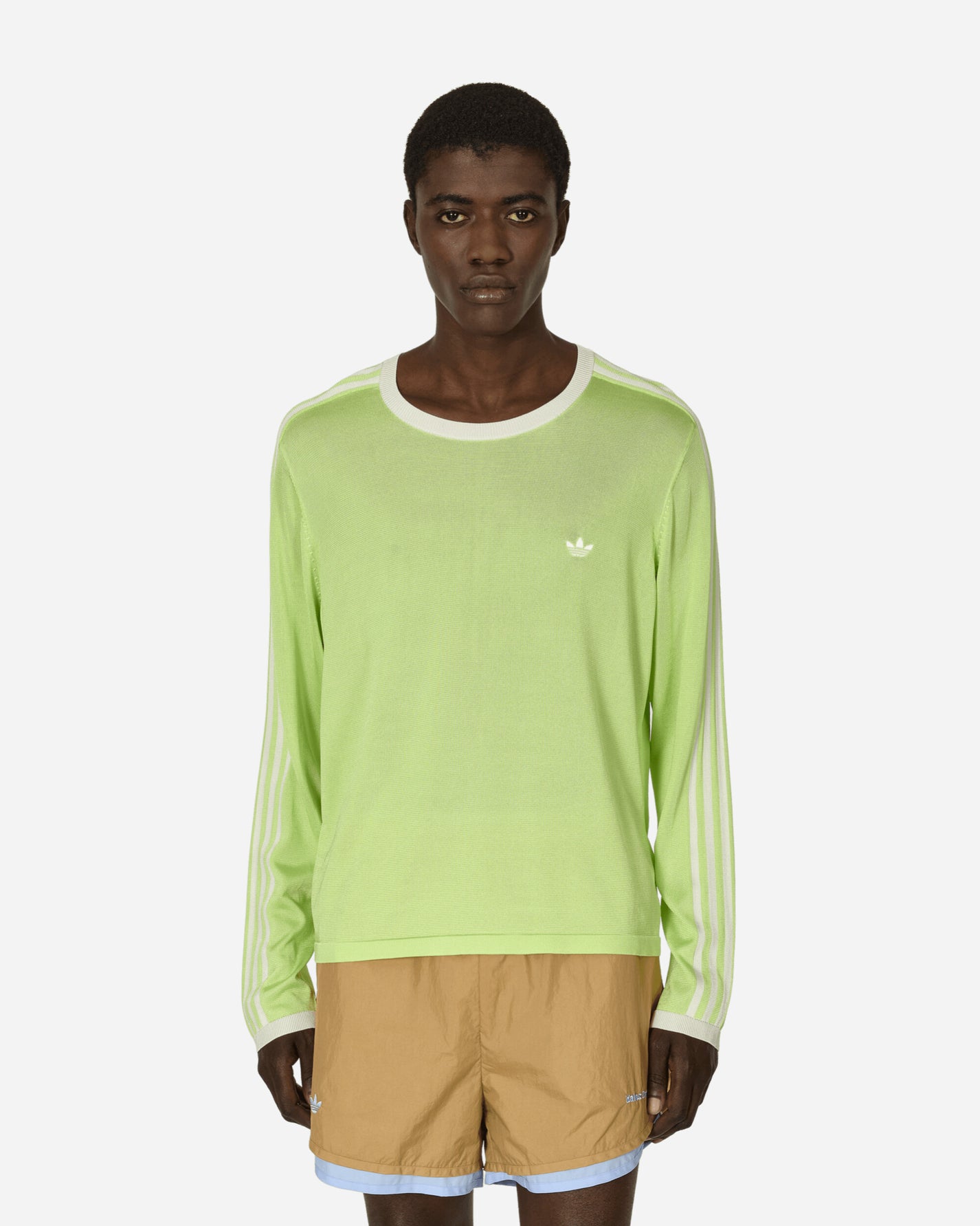 adidas Wb Knit L/S Tee Frozen Yellow/Chalk White T-Shirts Longsleeve IZ1892