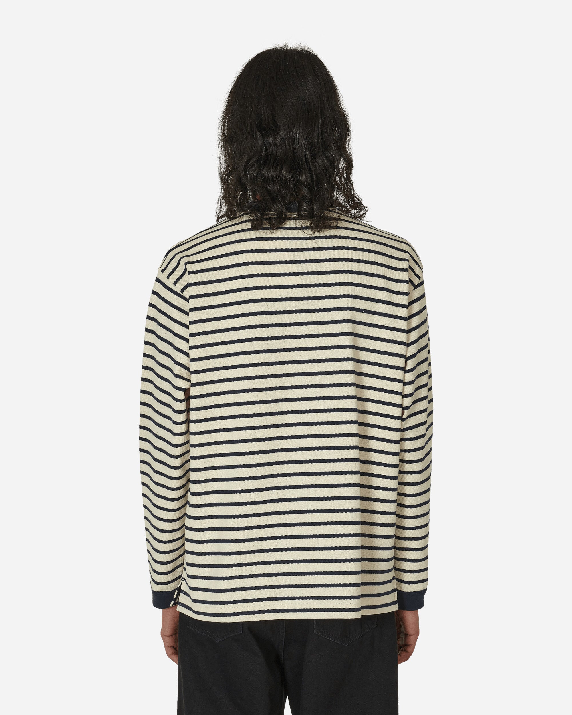 and wander Stripe Pocket L/S T Off White T-Shirts Longsleeve 5744184304 031