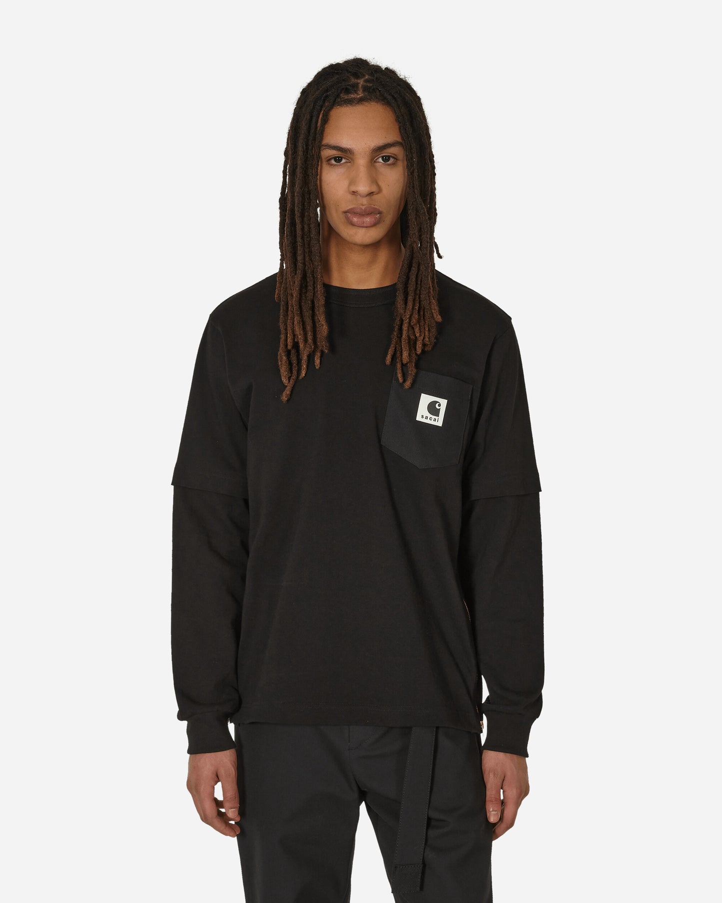 sacai Sacai X Carhartt Wip L/S T-Shirt Black T-Shirts Longsleeve 24-0726S 001