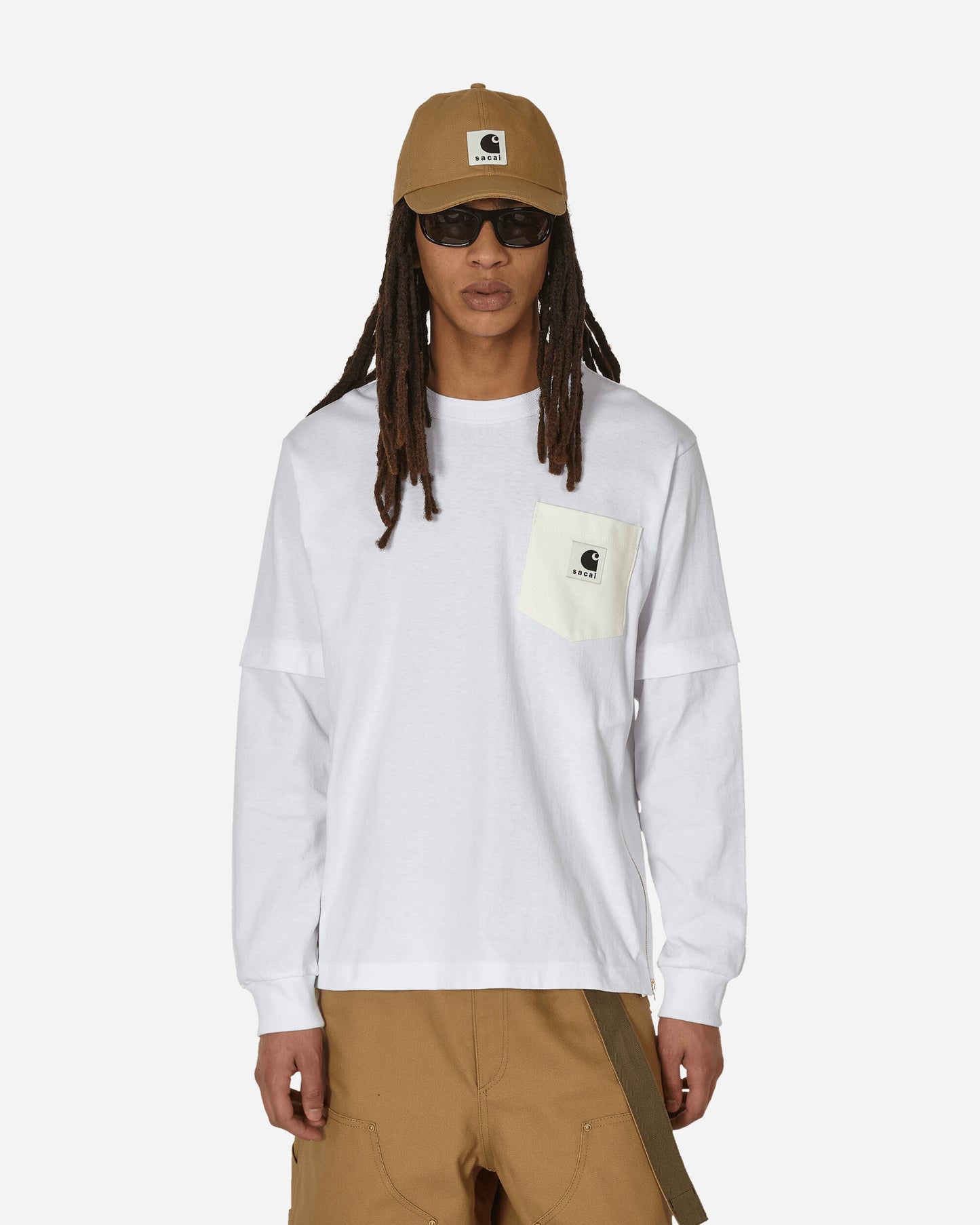 sacai Sacai X Carhartt Wip L/S T-Shirt White T-Shirts Longsleeve 24-0726S 101