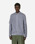 sacai Cotton Poplin Shirt Navy Stripe Shirts Longsleeve Shirt 24-03465M 222