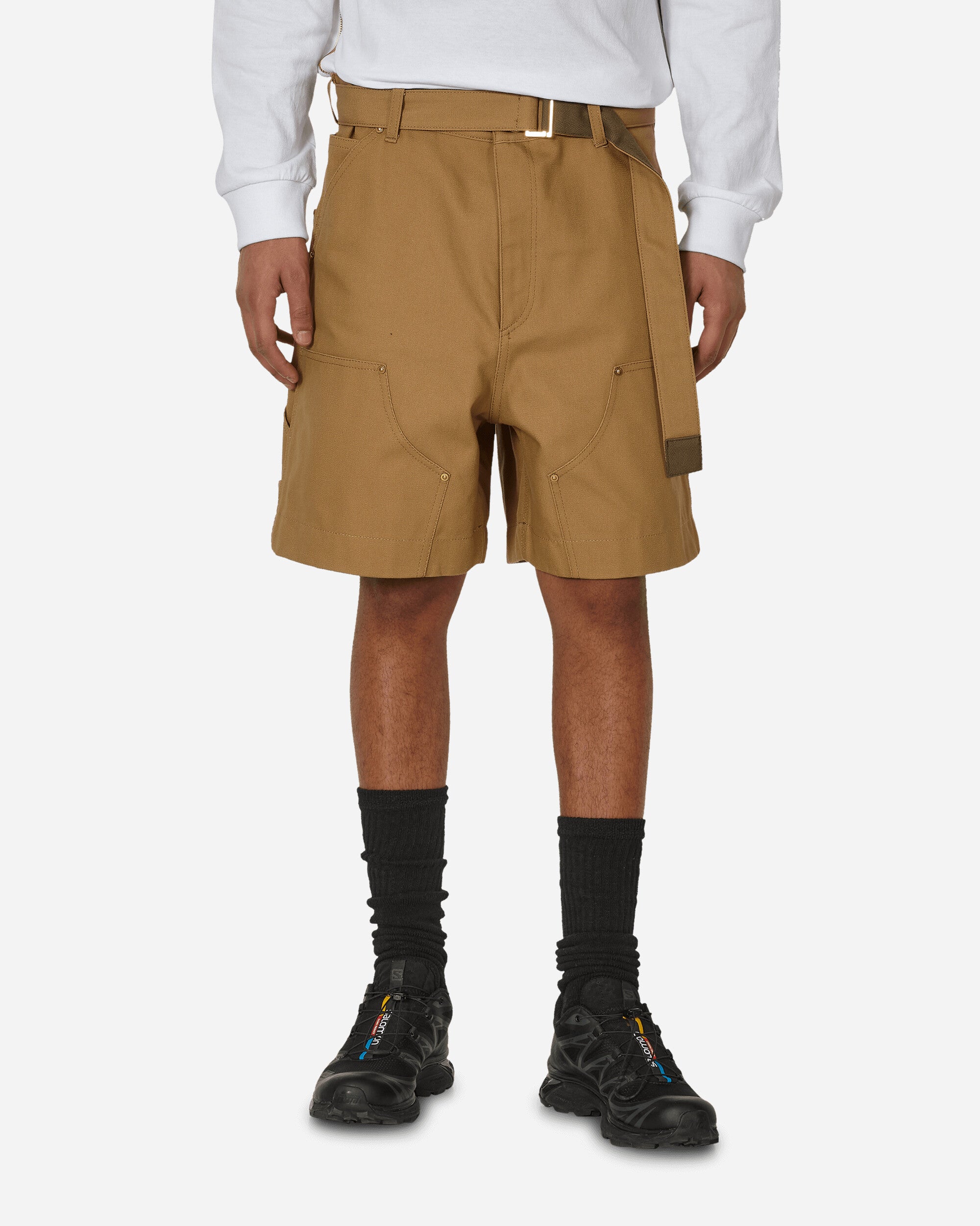 sacai Sacai X Carhartt Wip Shorts Beige Shorts Short 24-03392M 651