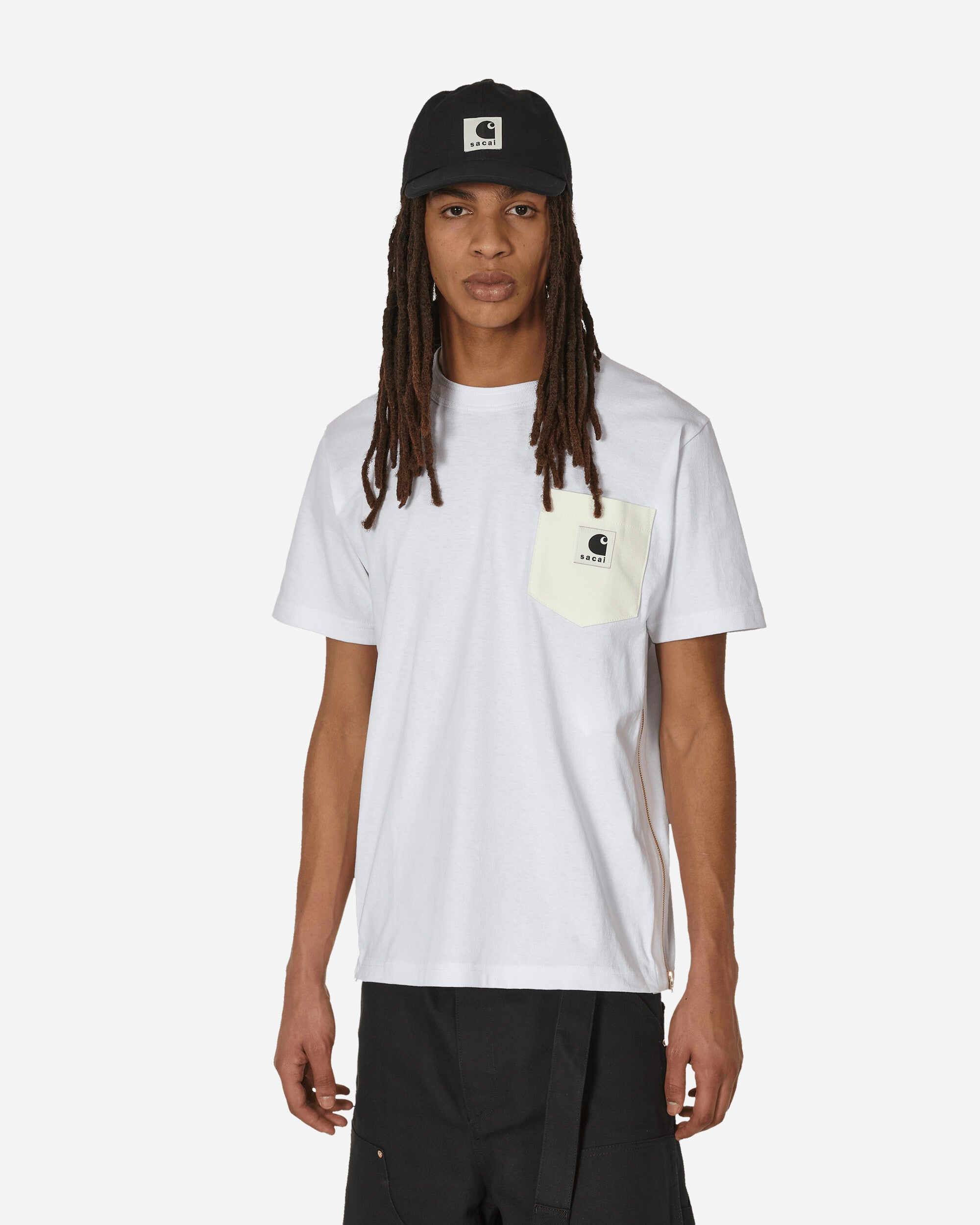 sacai Sacai X Carhartt Wip T-Shirt White T-Shirts Shortsleeve 24-0725S 101